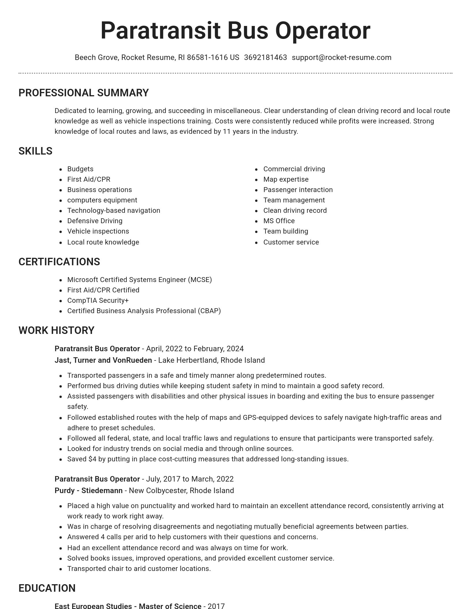 Brilliant resume template