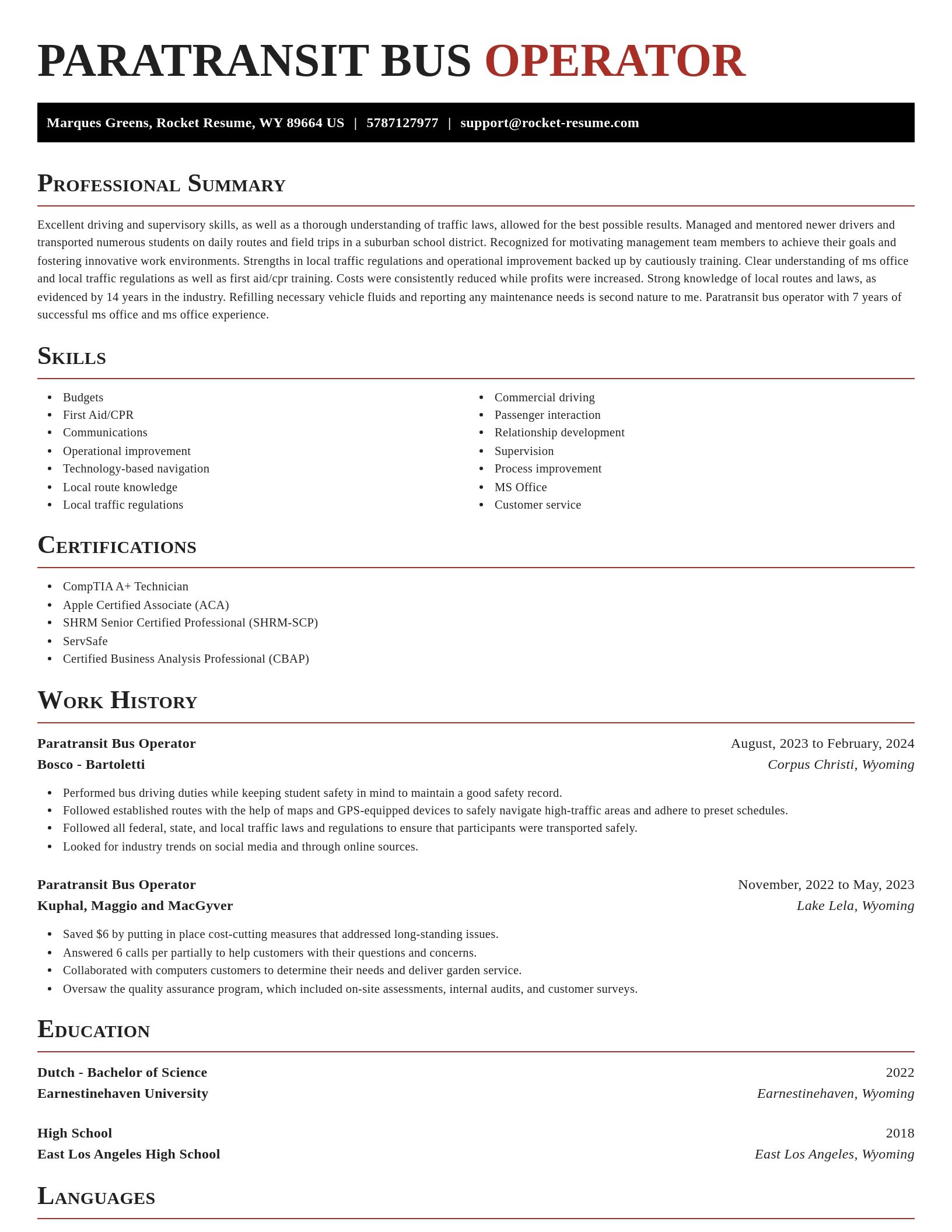 Exquisite resume template
