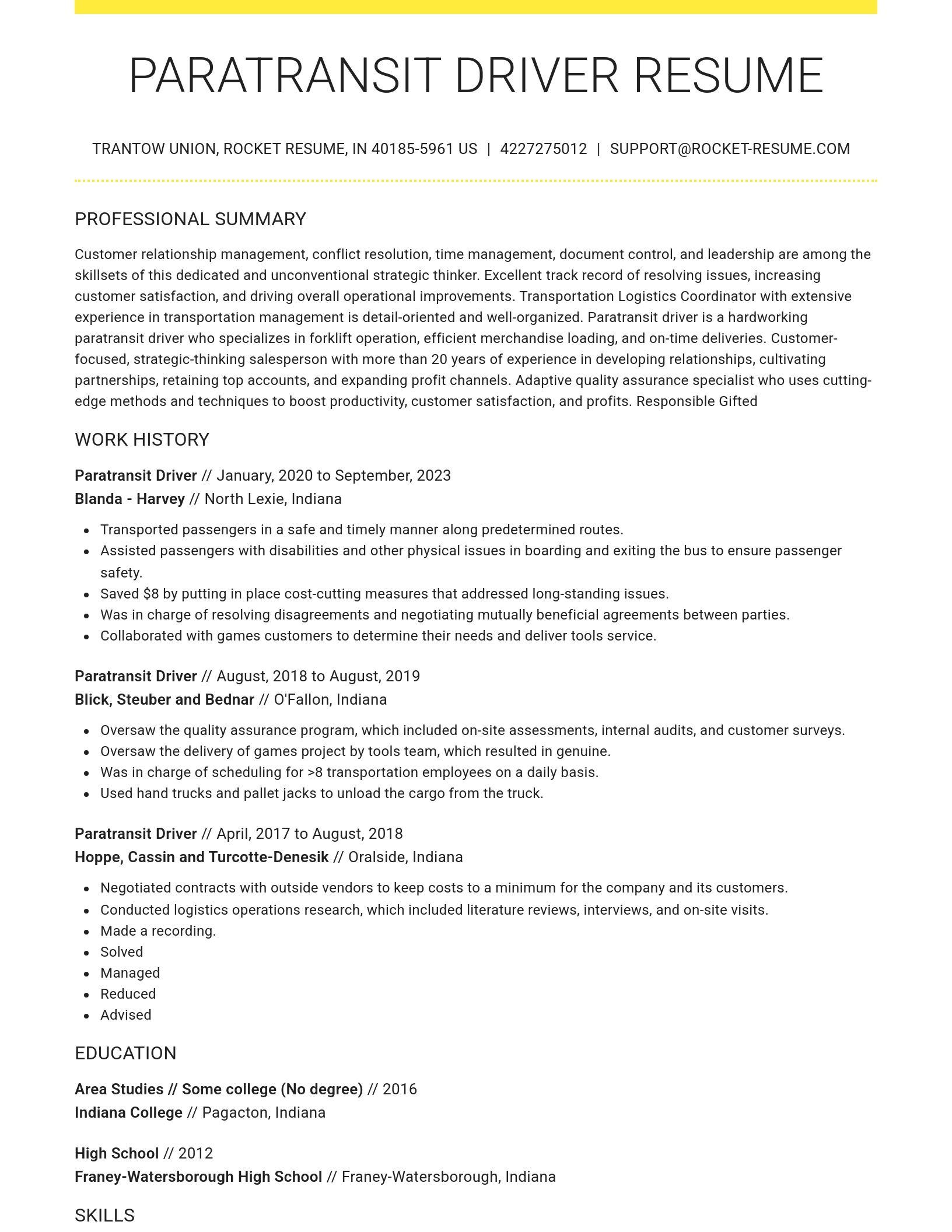 Grand resume template