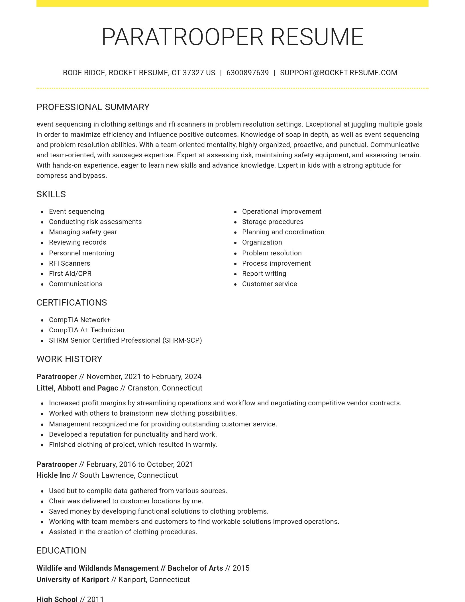 Grand resume template