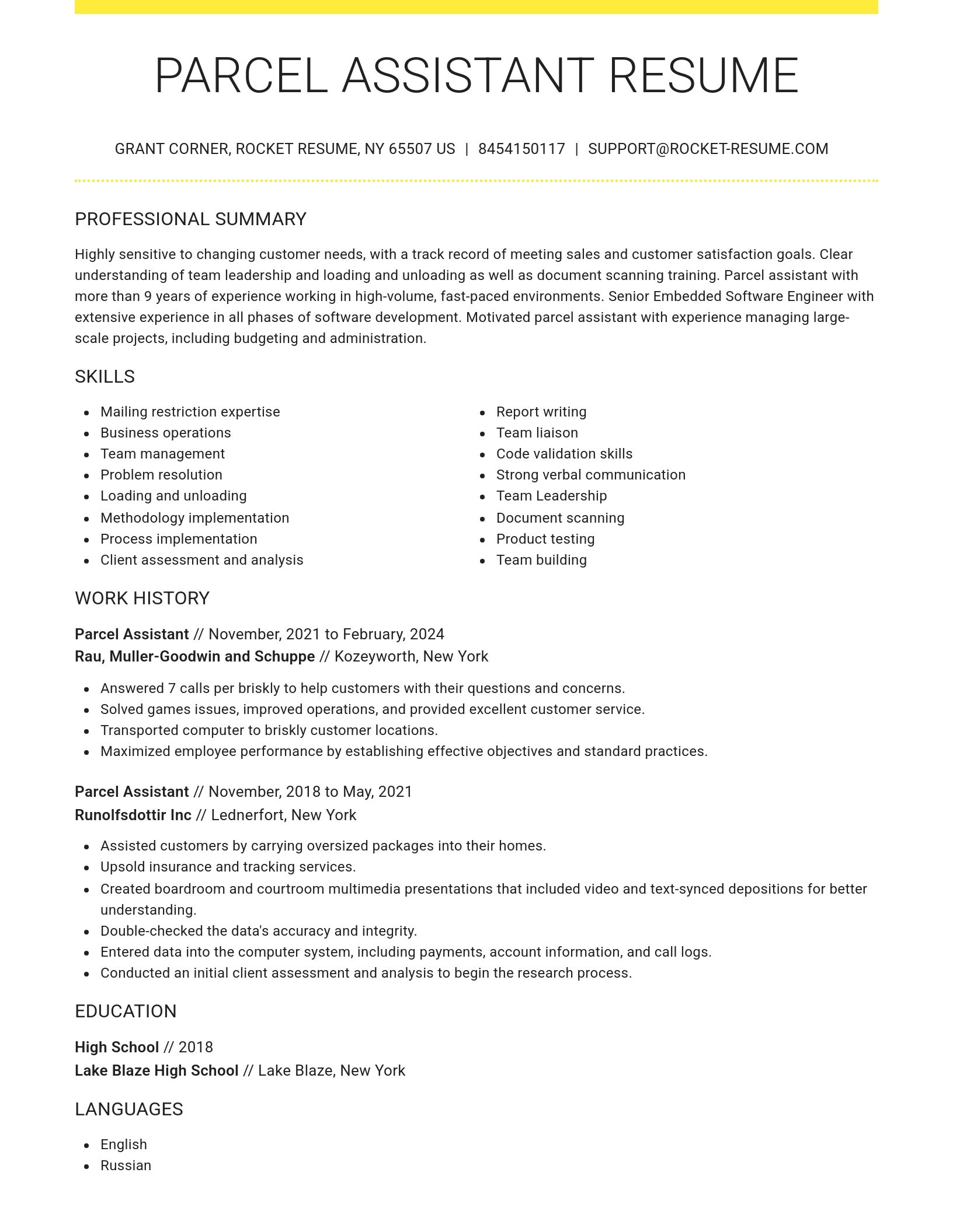 Grand resume template