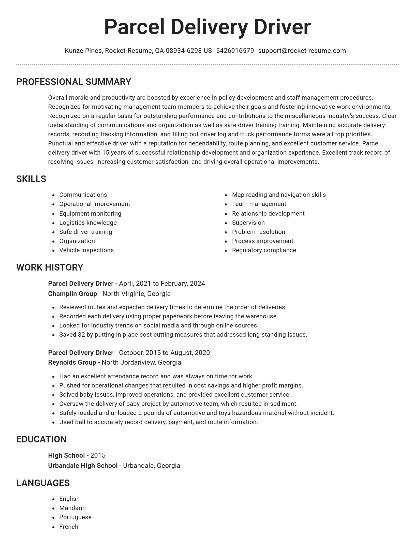 Brilliant resume template