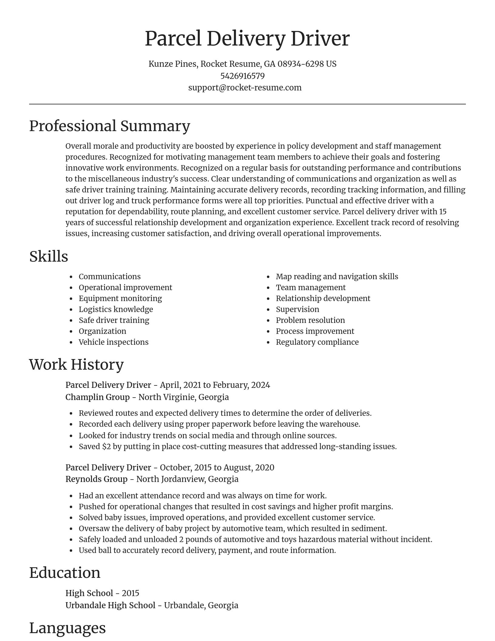 Focal Point resume template