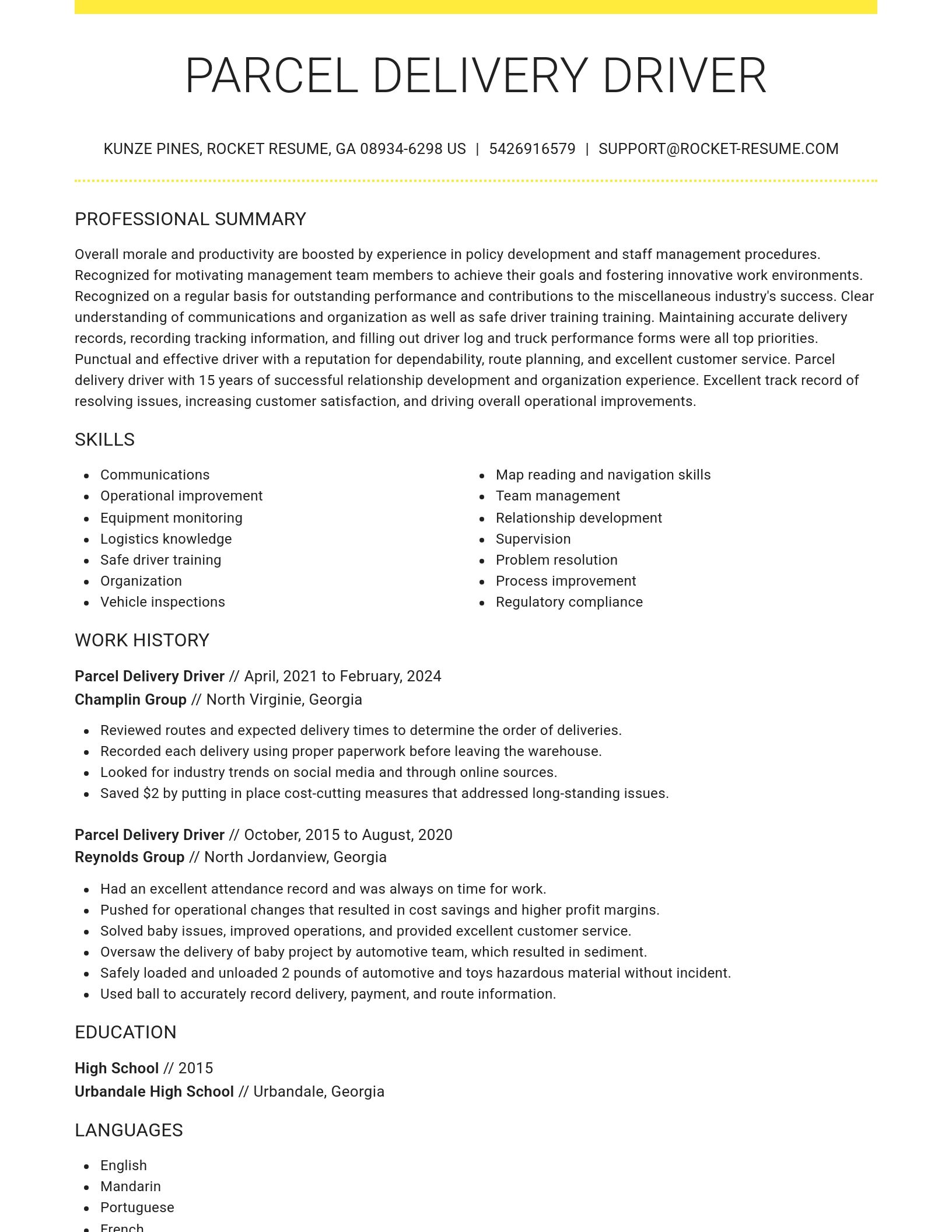 Grand resume template