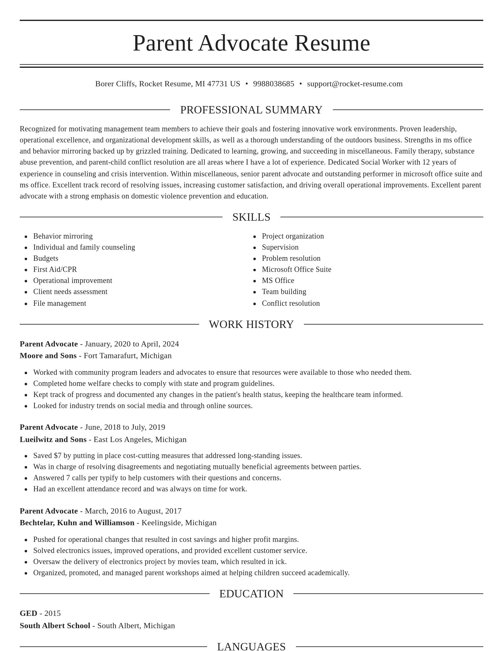 Elegant resume template