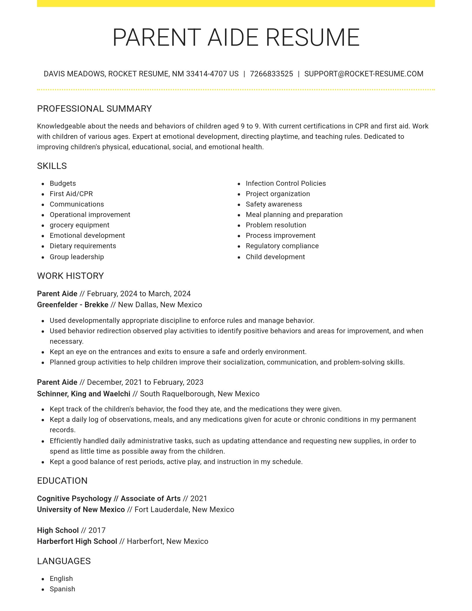 Grand resume template