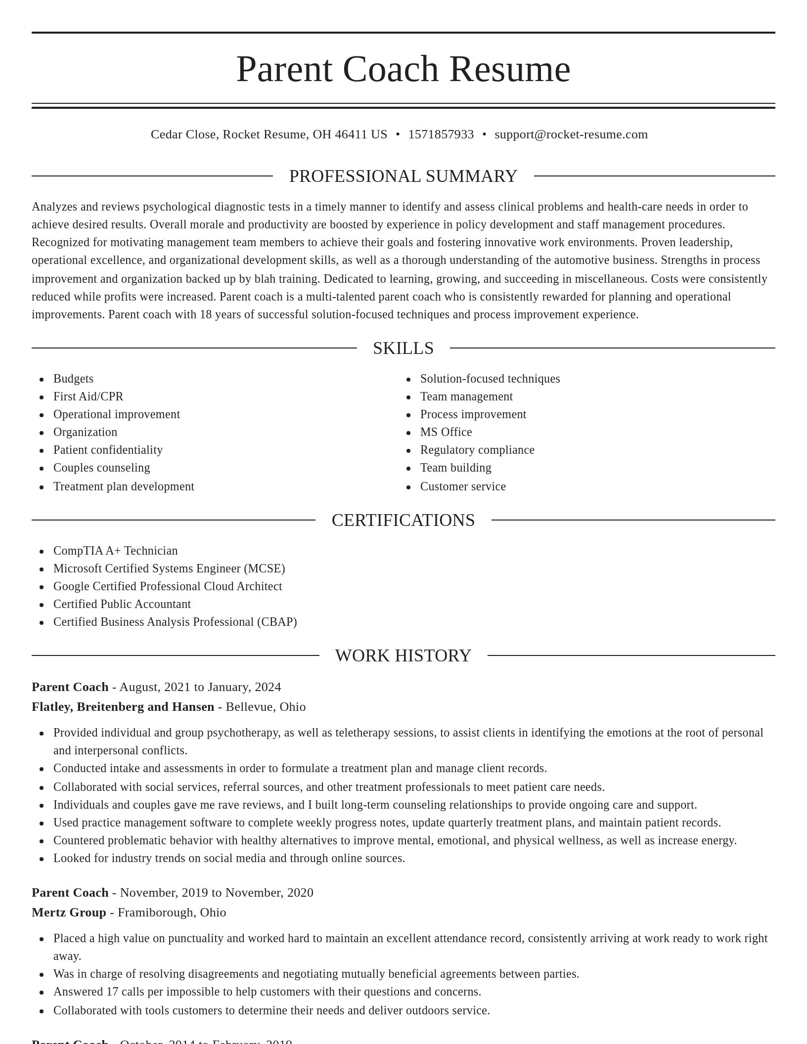 Elegant resume template