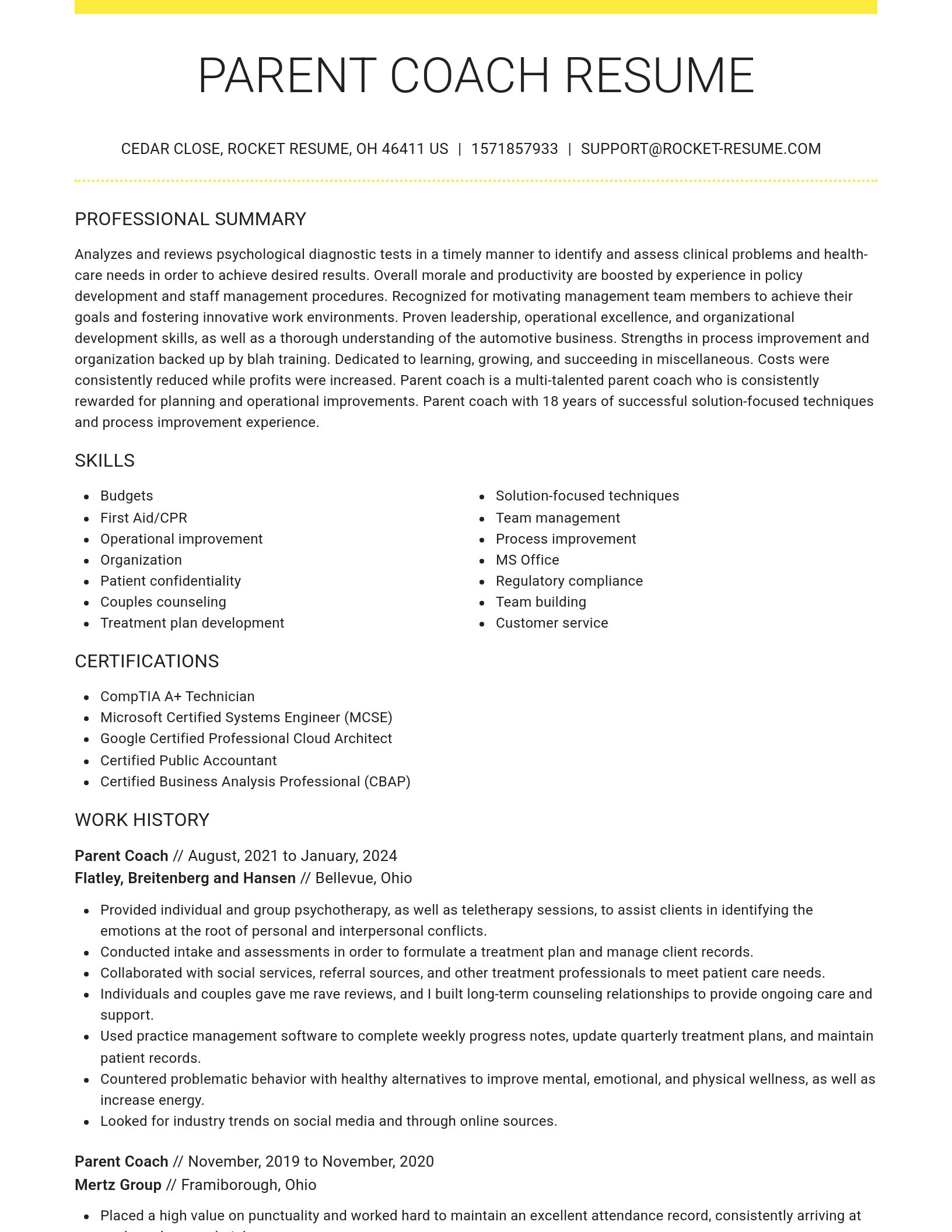 Grand resume template