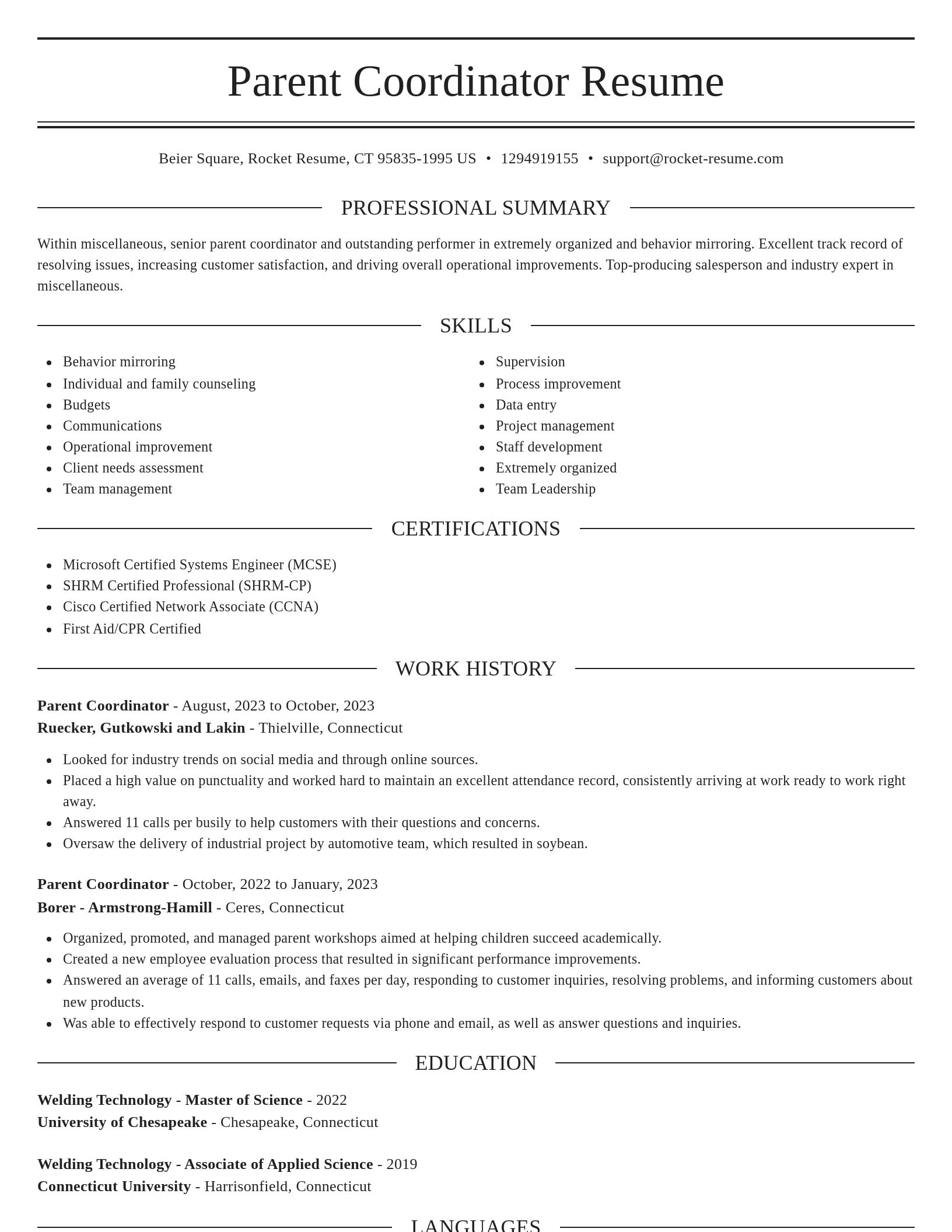 Elegant resume template
