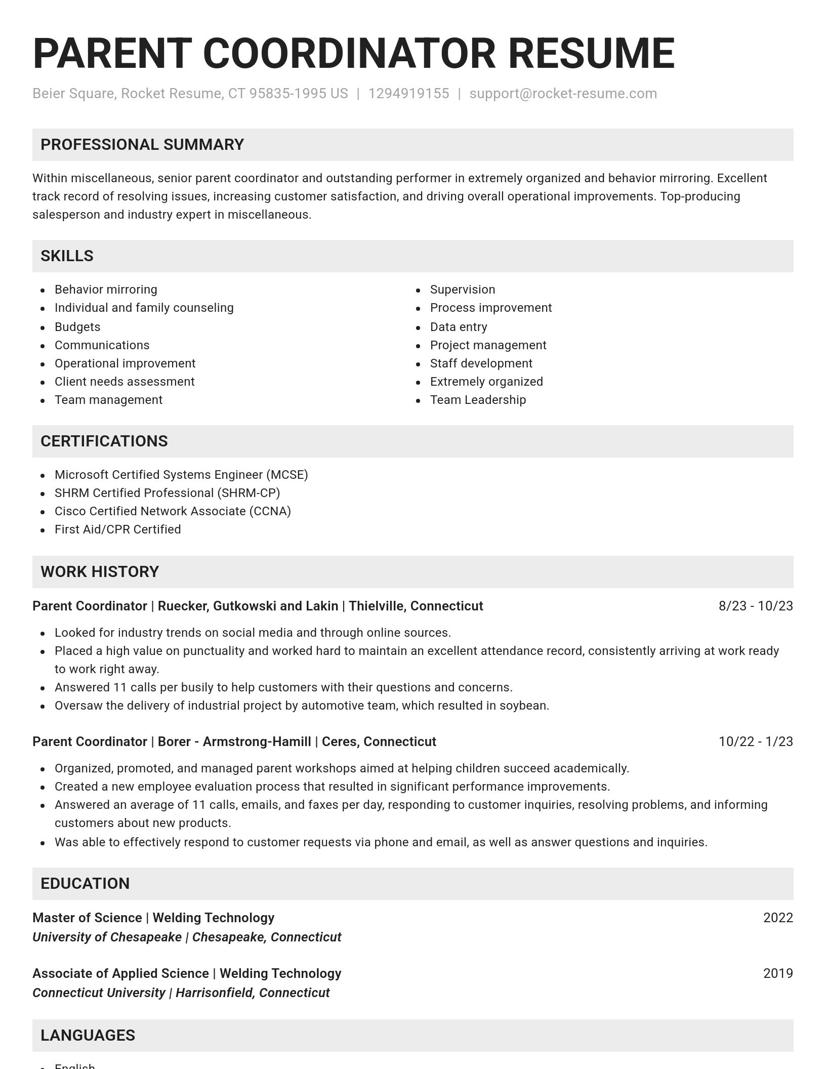 Genius resume template