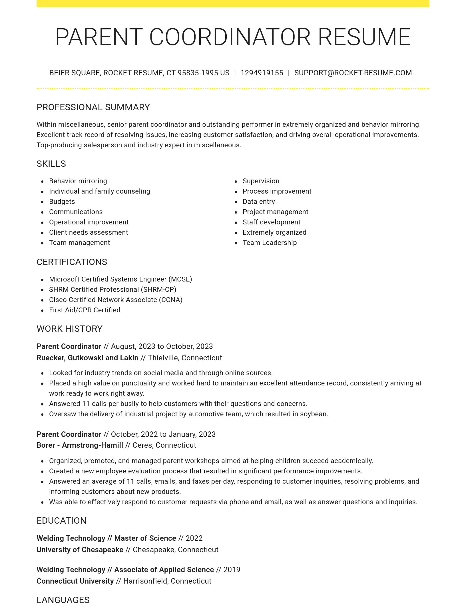 Grand resume template