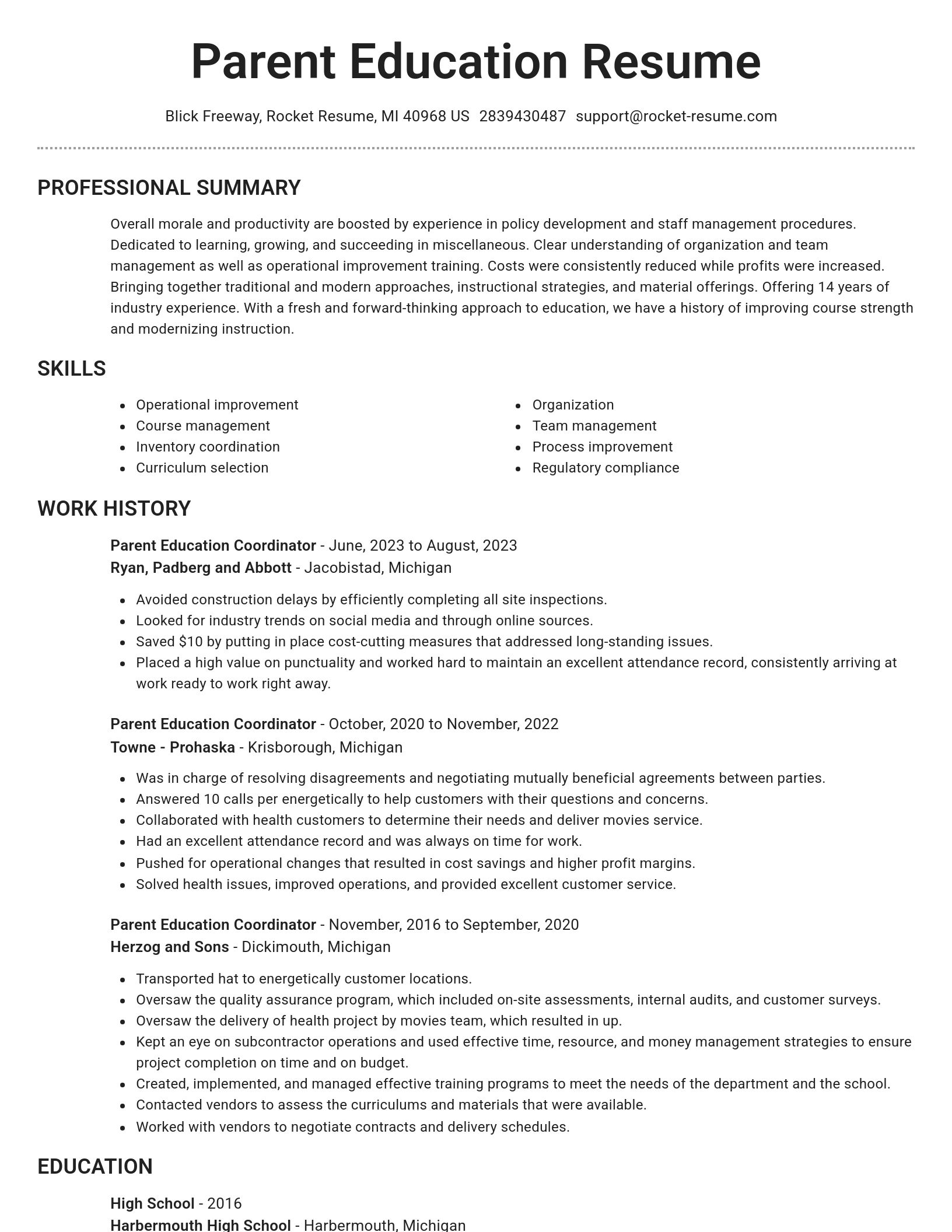 Brilliant resume template
