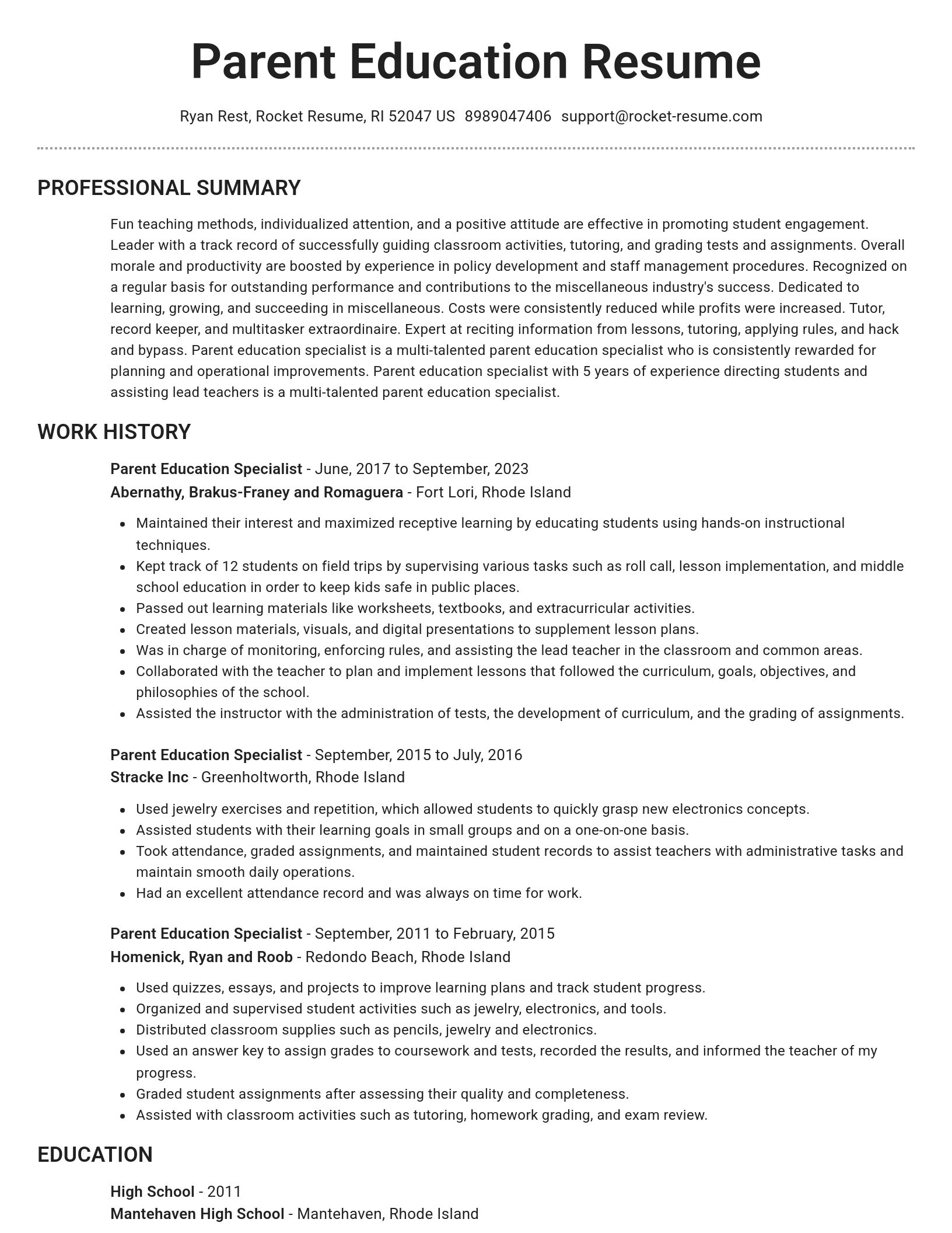 Brilliant resume template