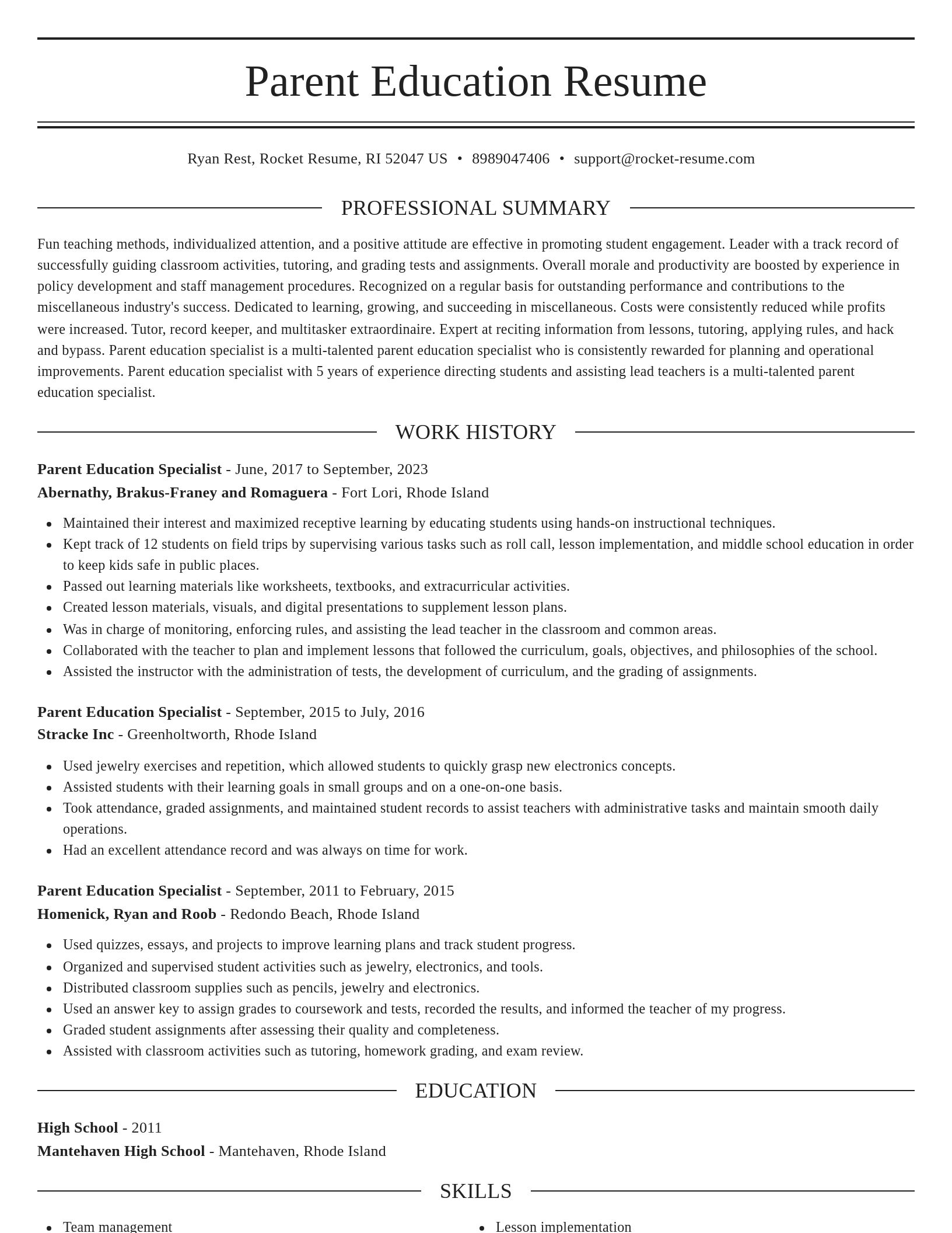 Elegant resume template