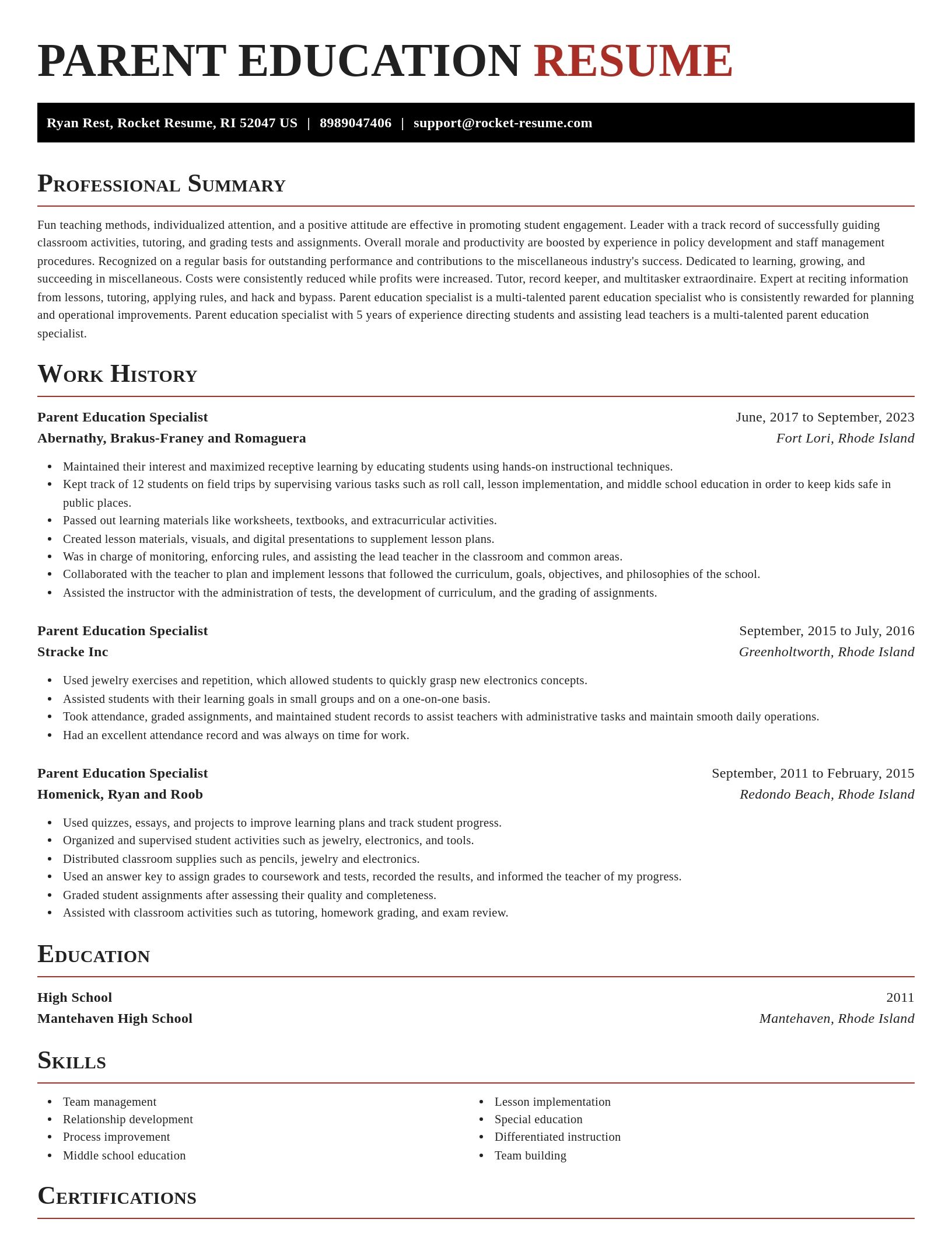 Exquisite resume template