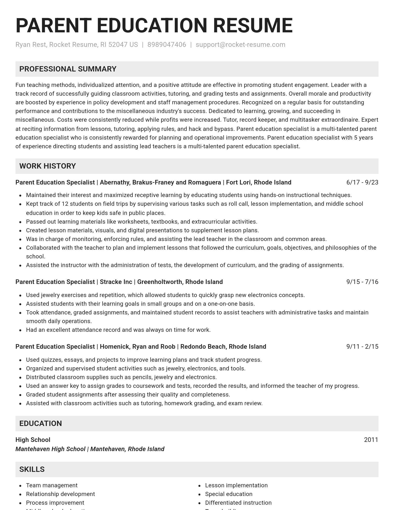 Genius resume template