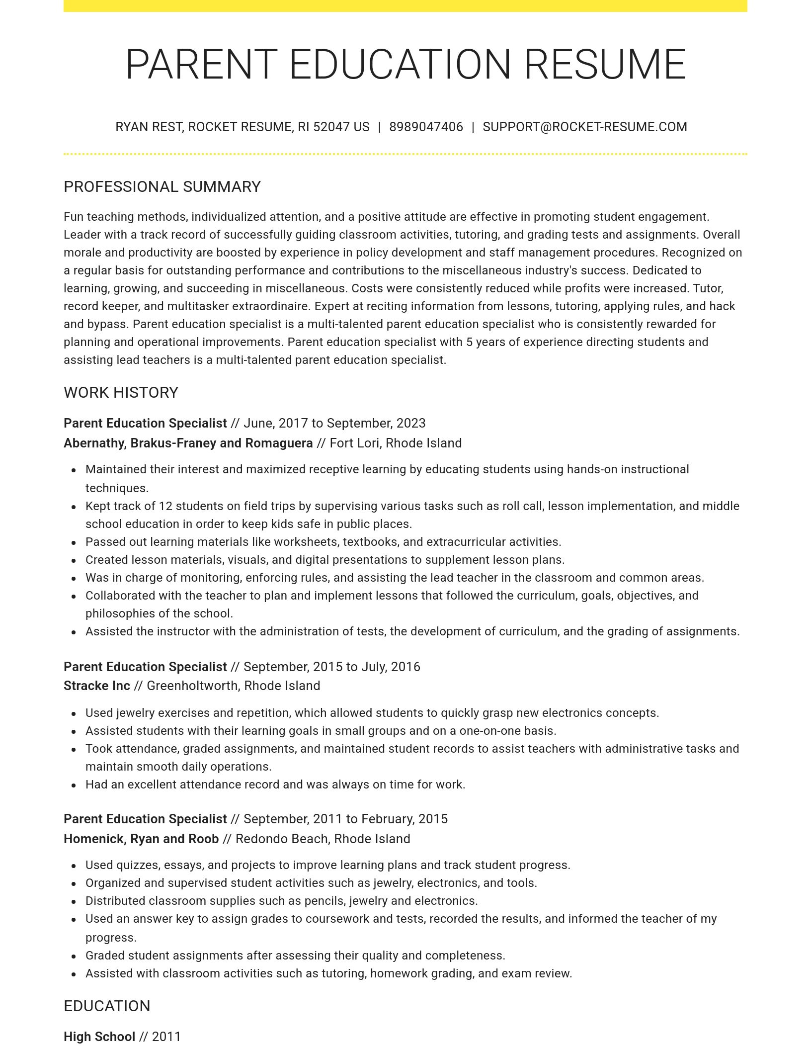 Grand resume template