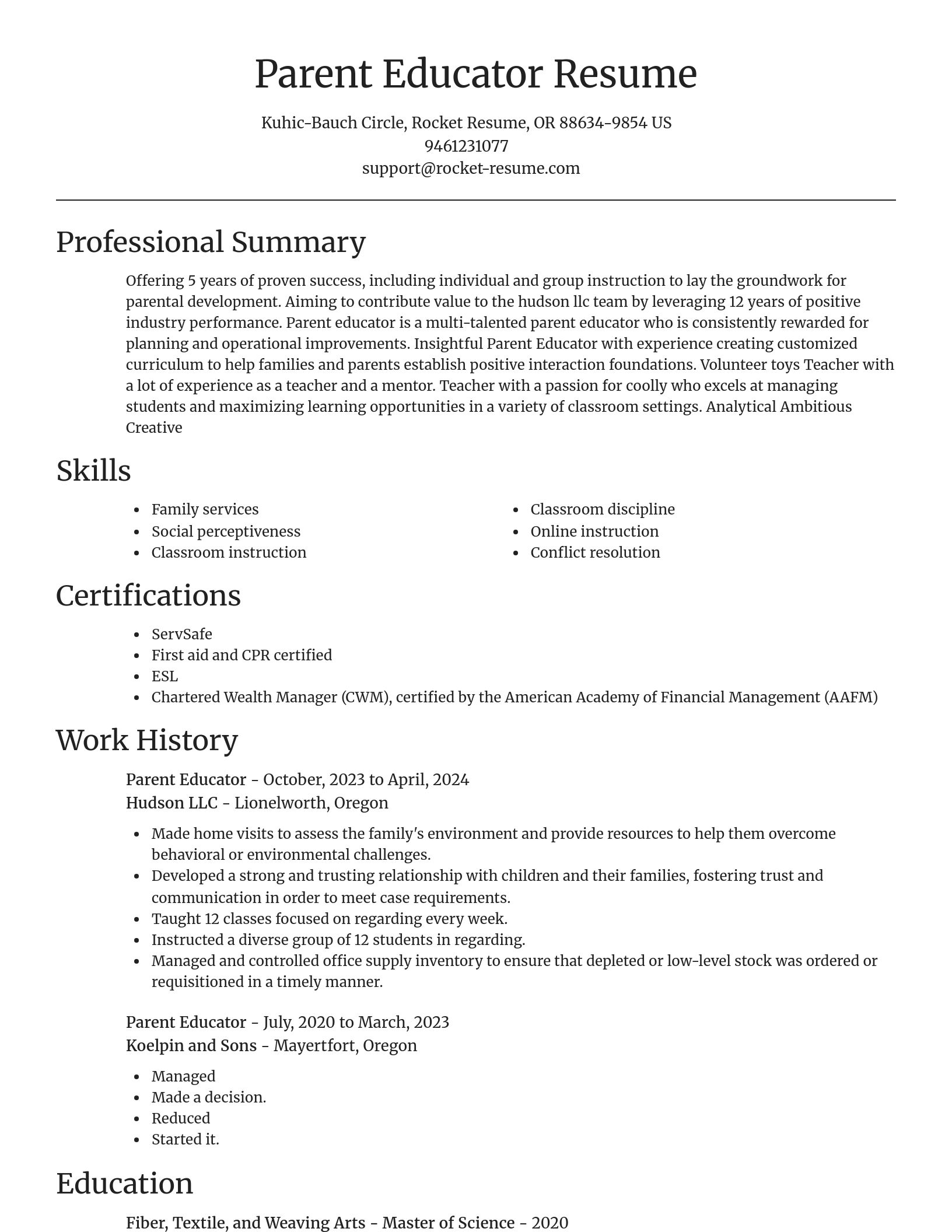 Focal Point resume template