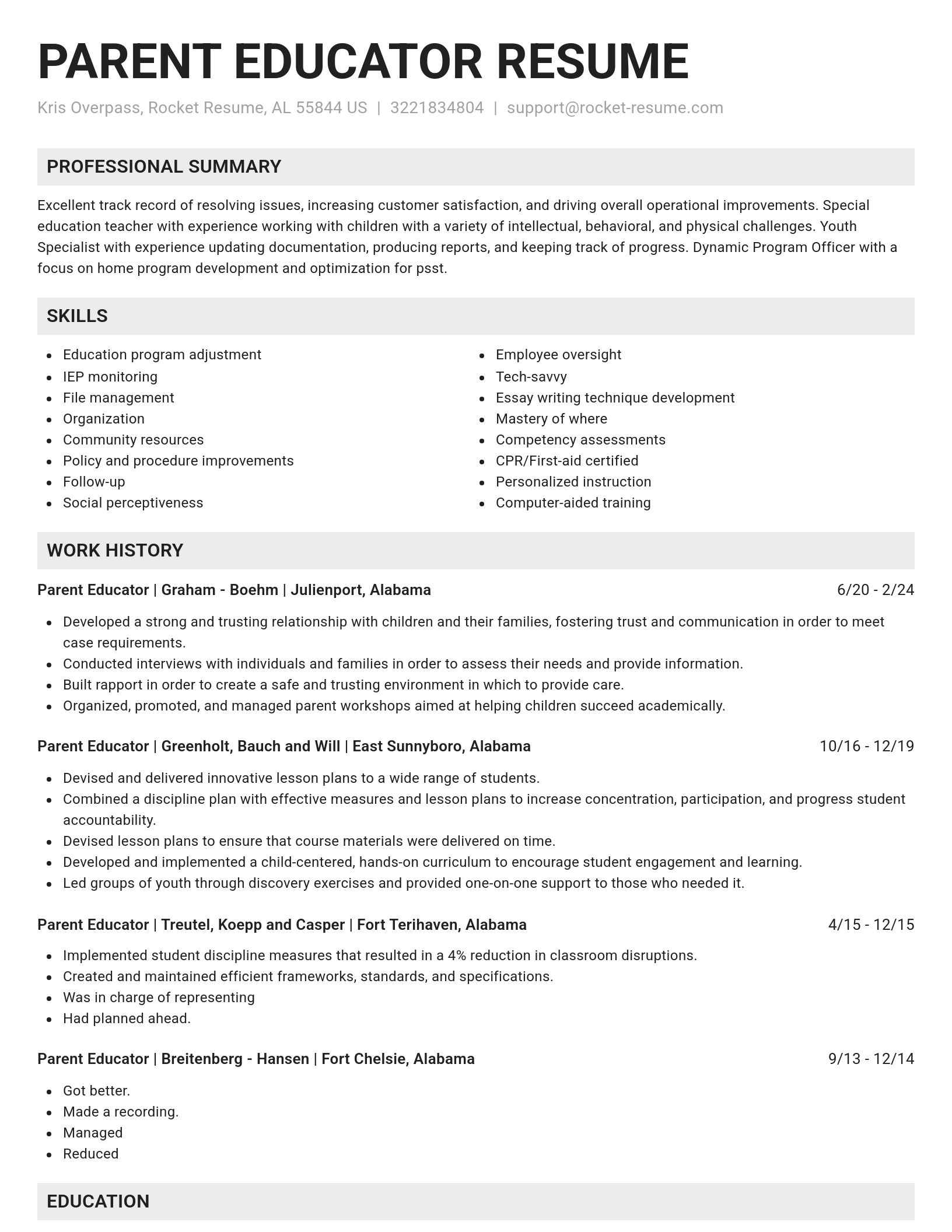 Genius resume template