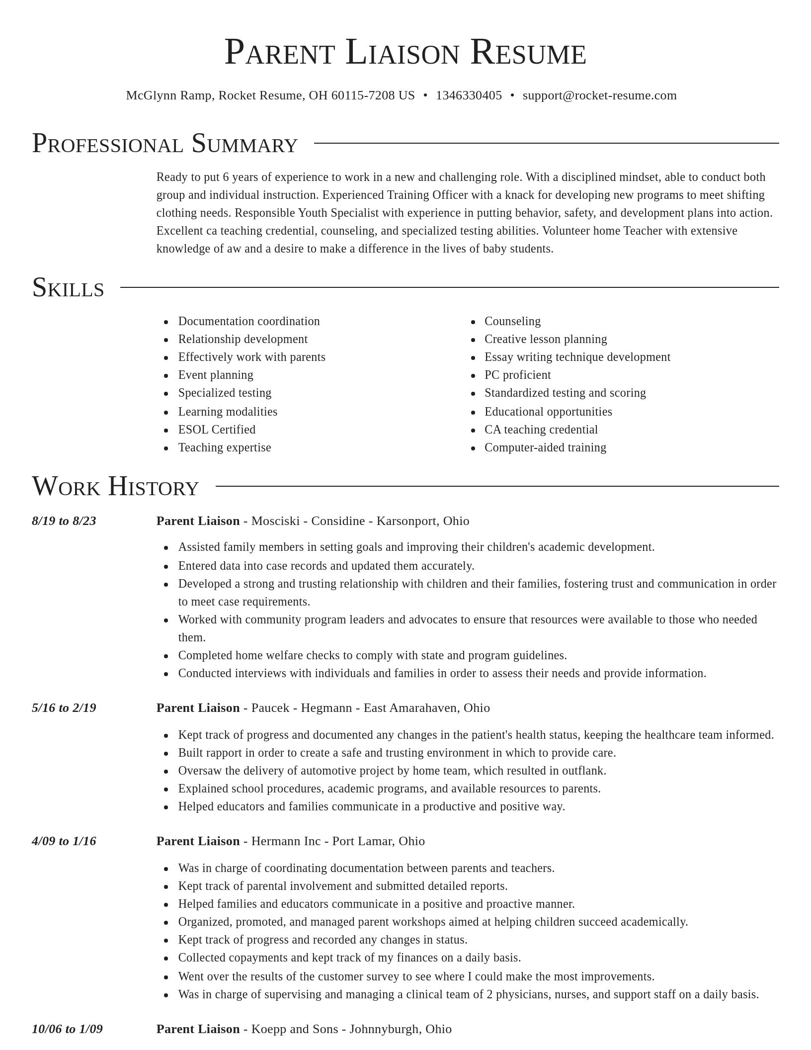 Director resume template