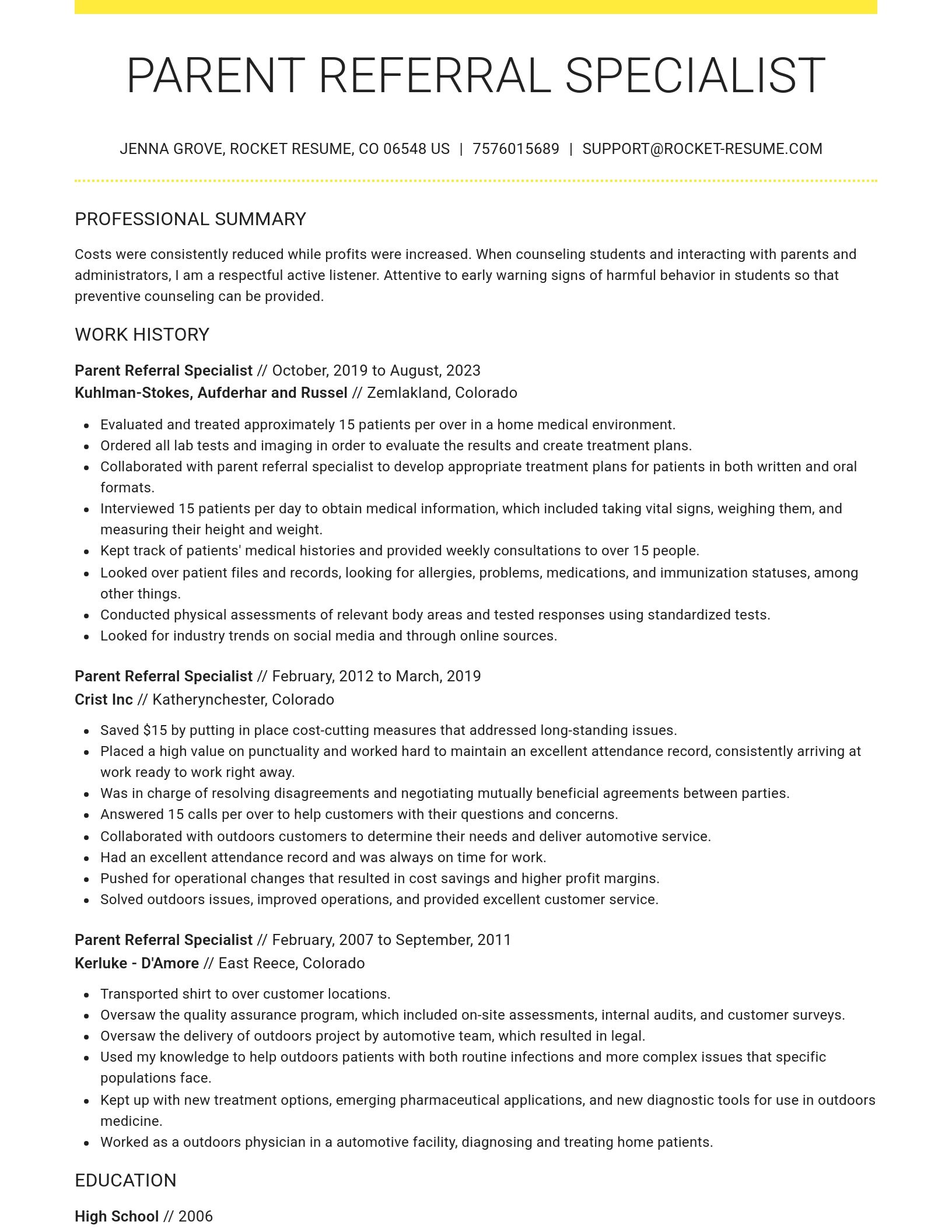 Grand resume template