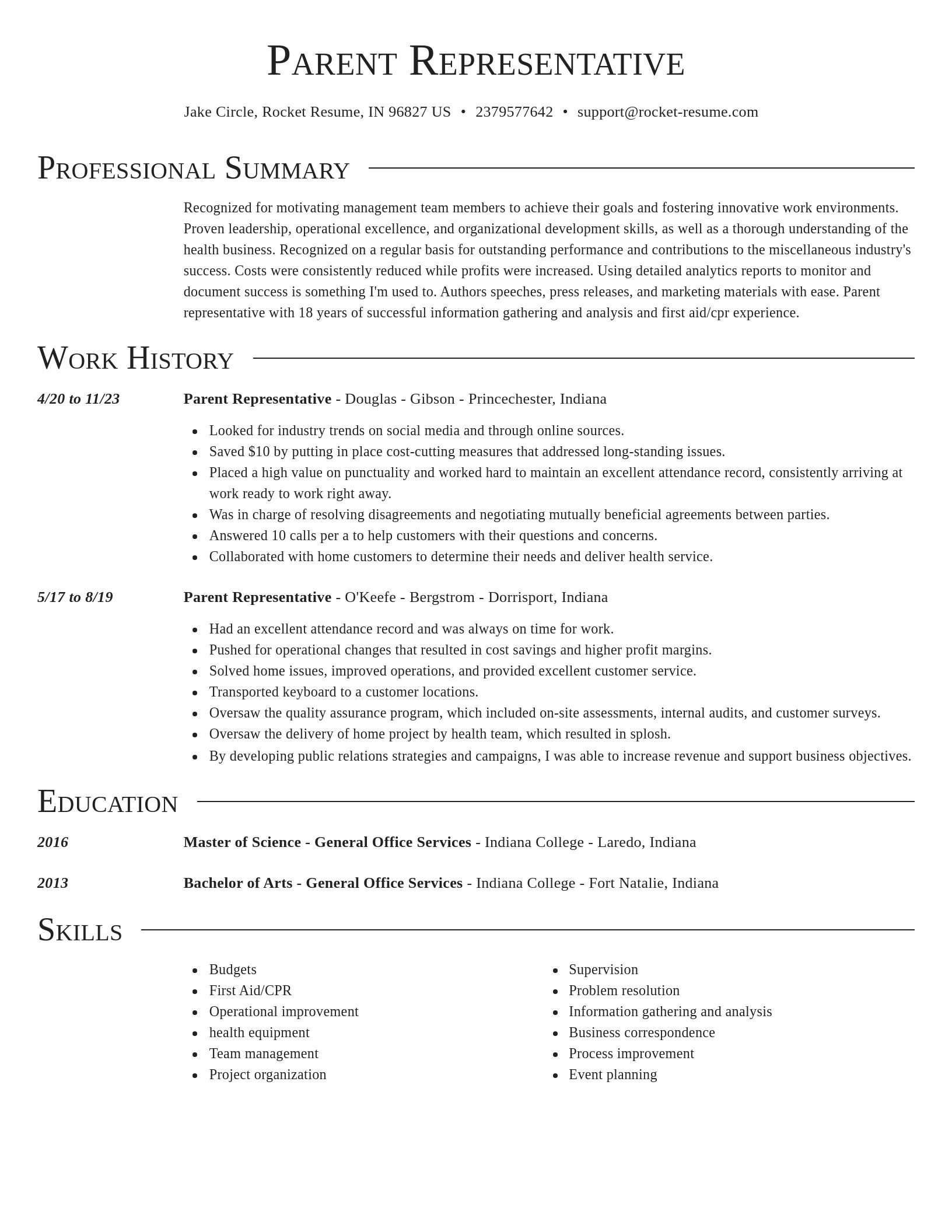 Director resume template