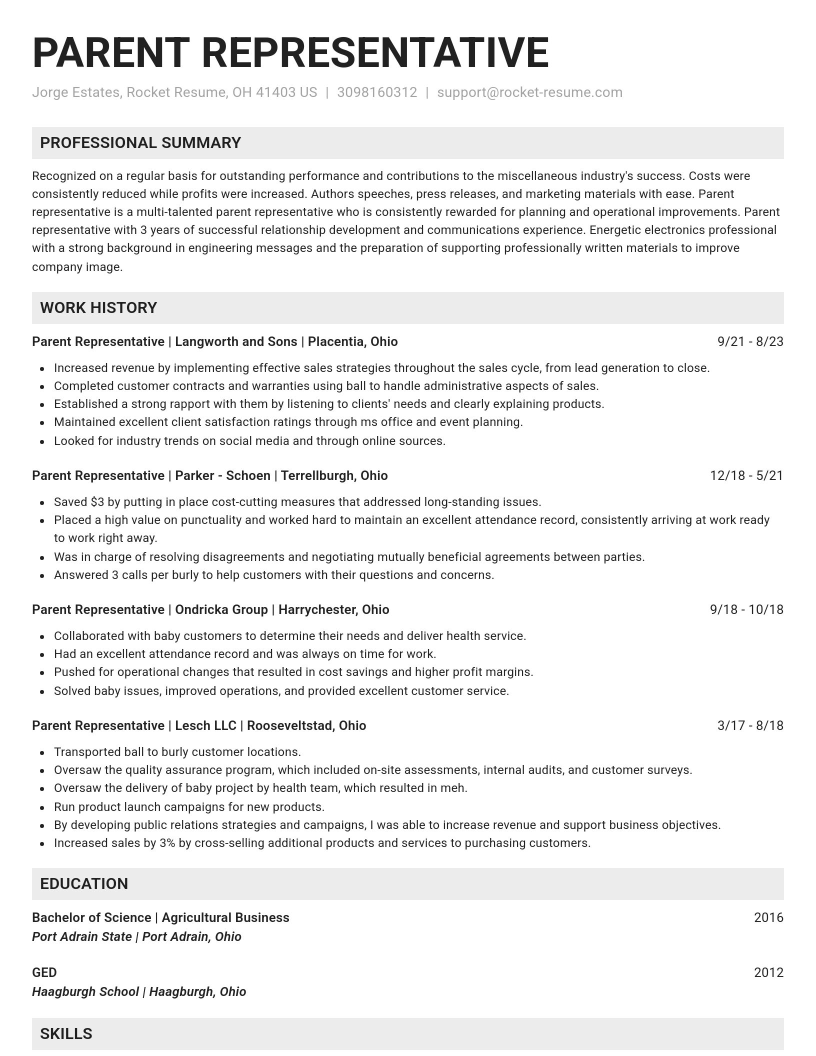 Genius resume template