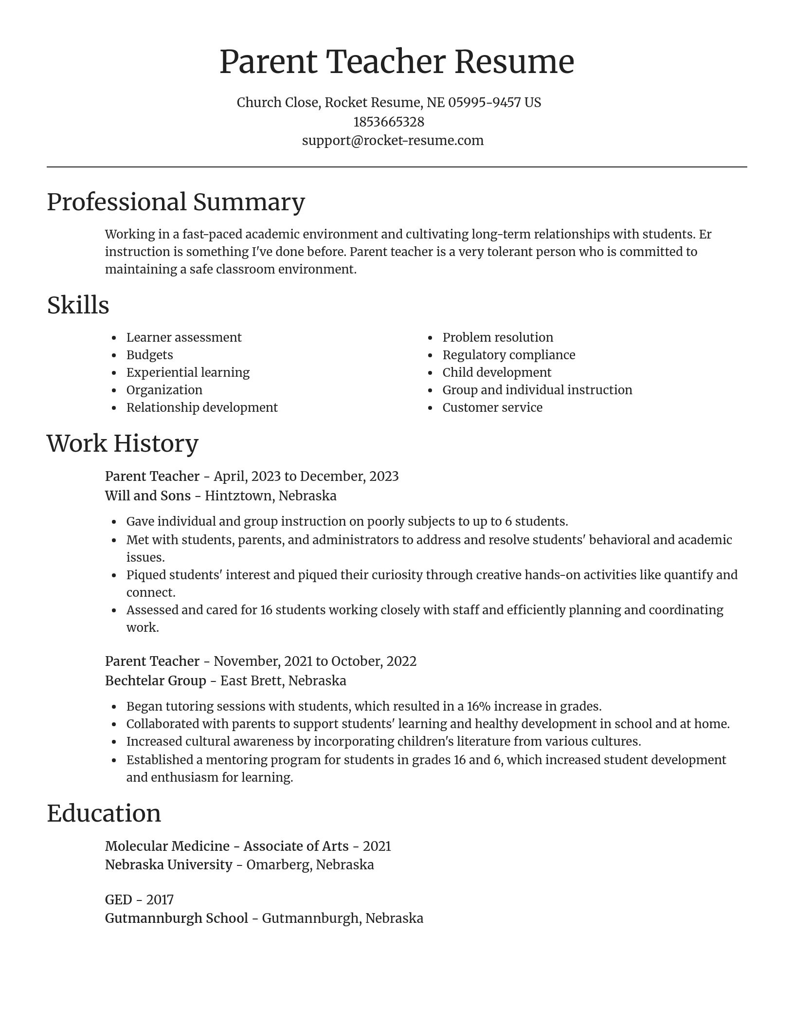 Focal Point resume template