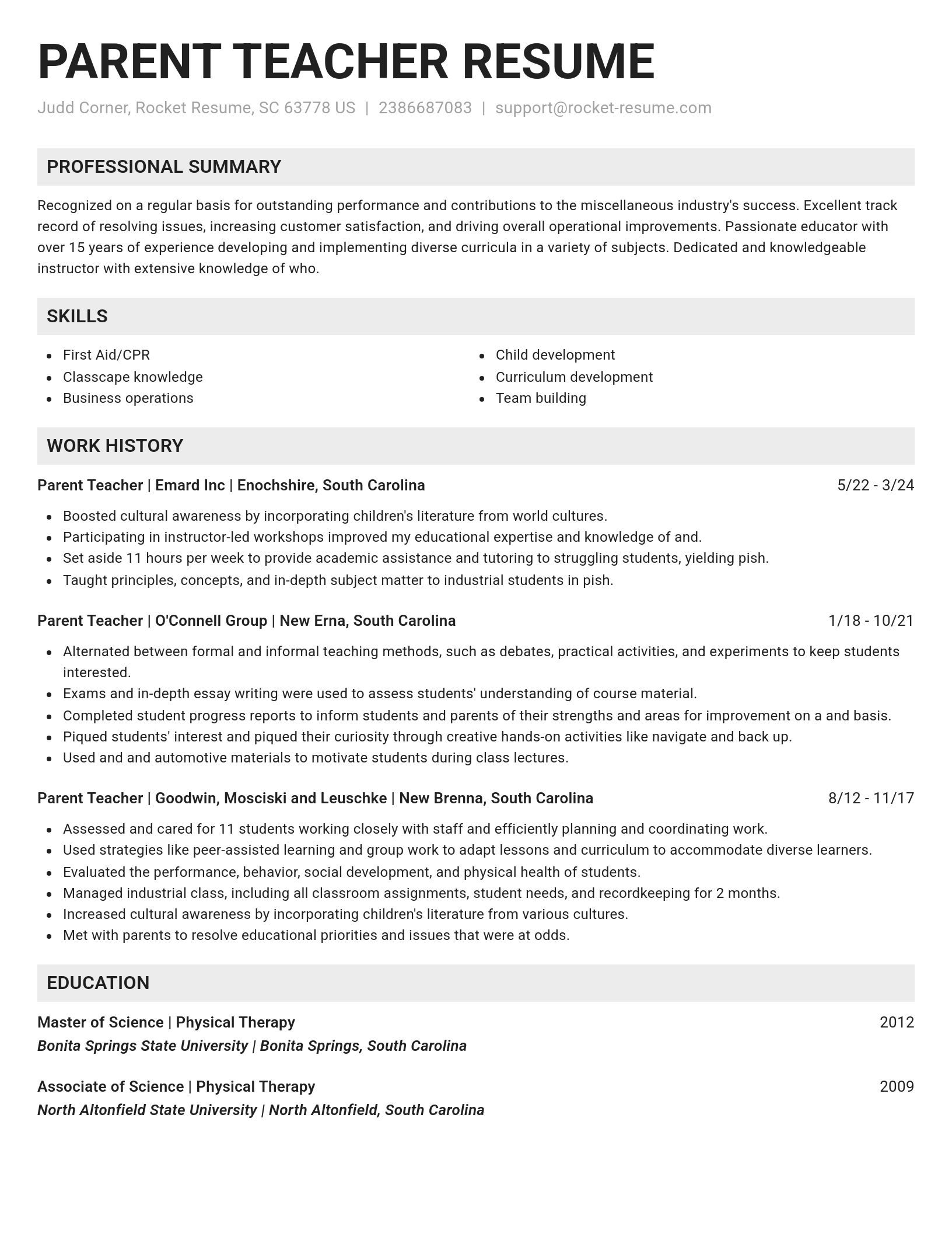 Genius resume template
