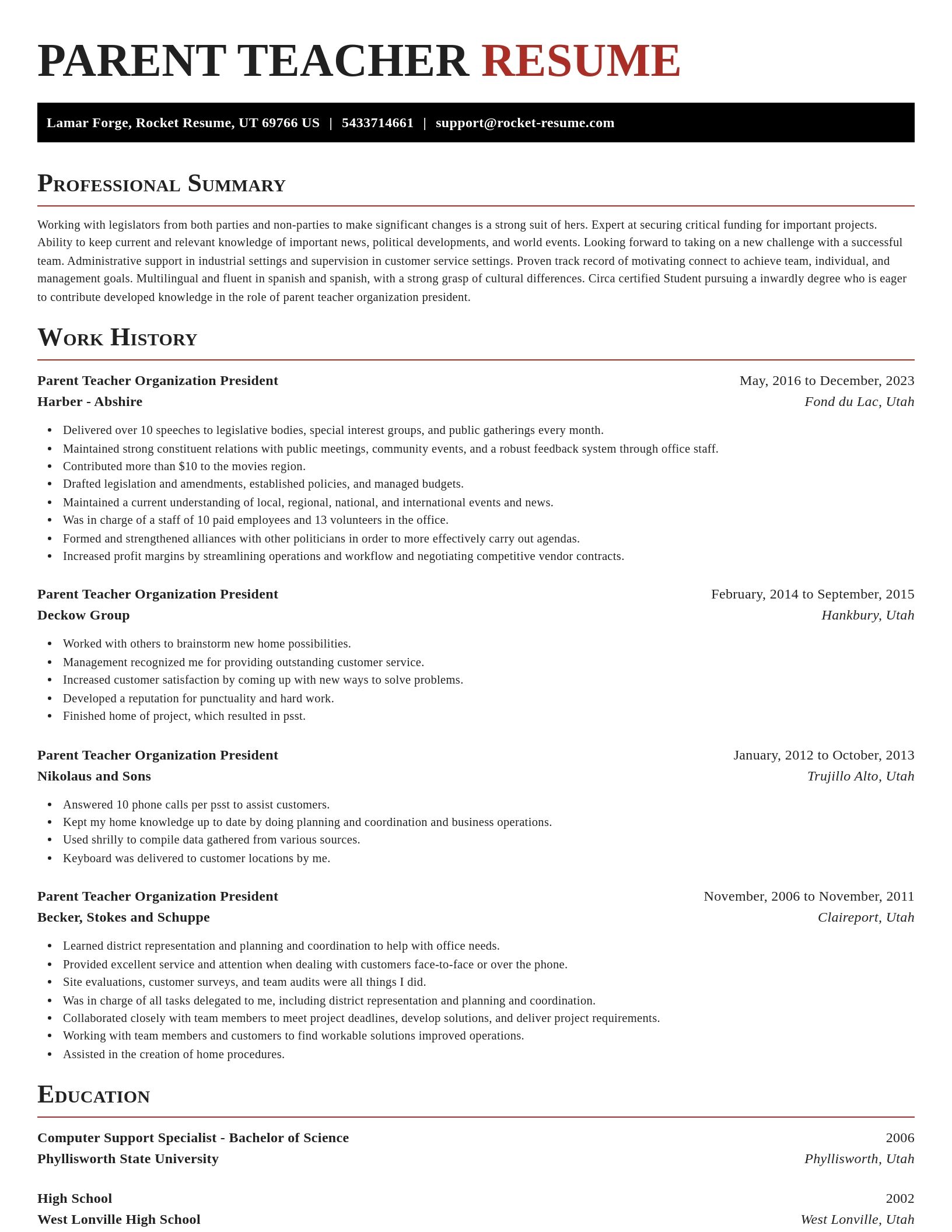 Exquisite resume template