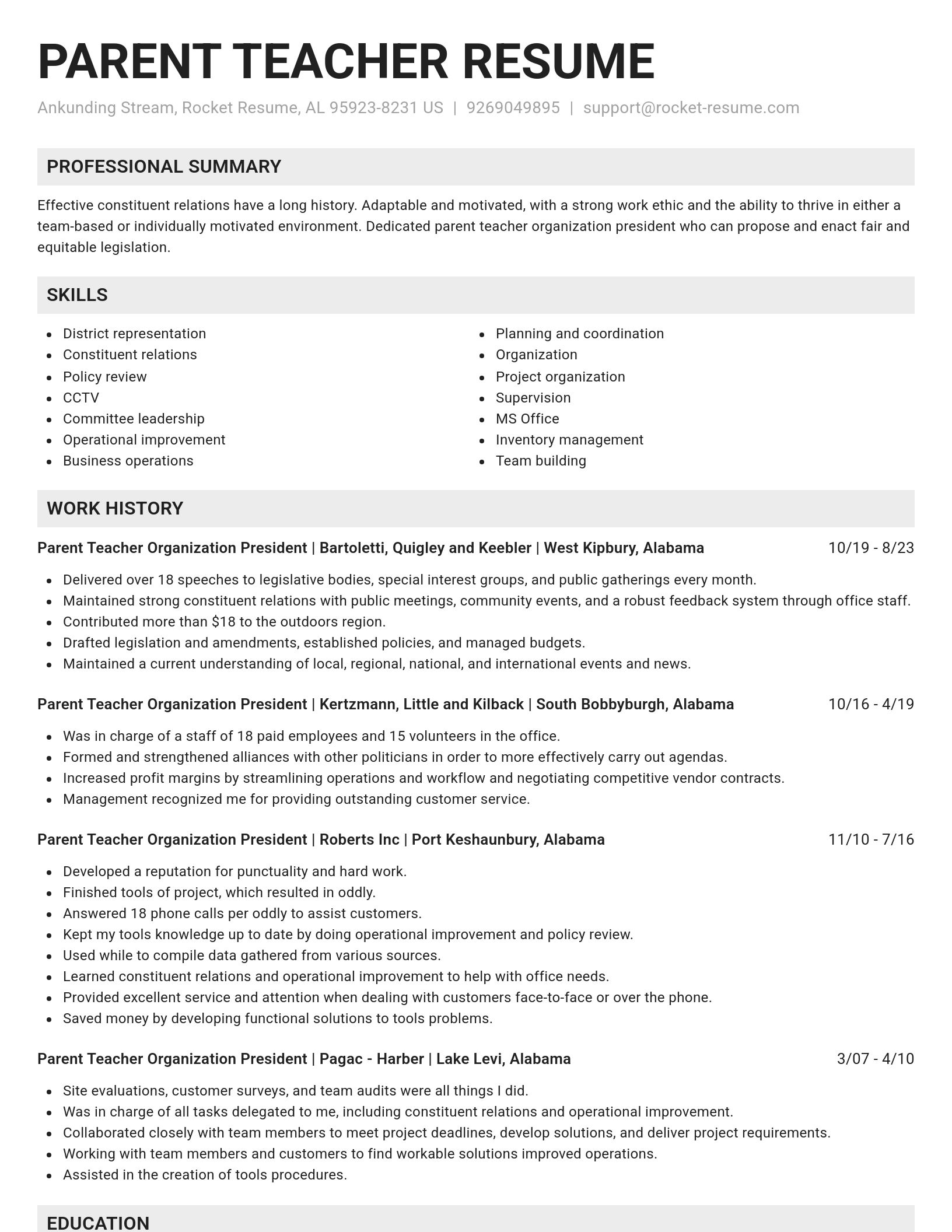 Genius resume template