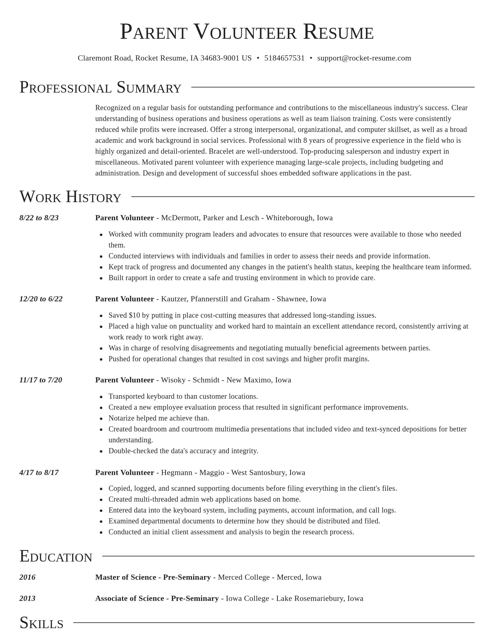 Director resume template