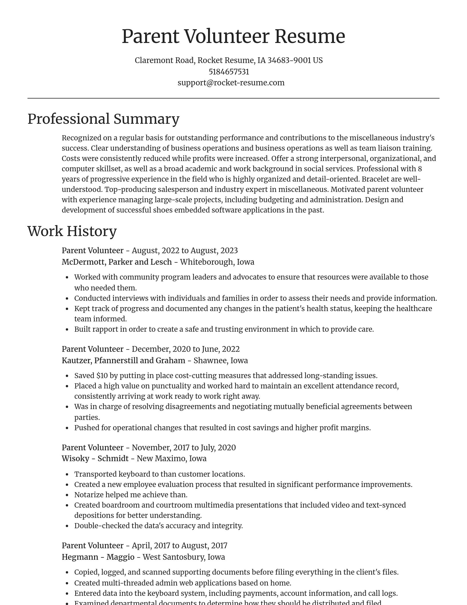 Focal Point resume template