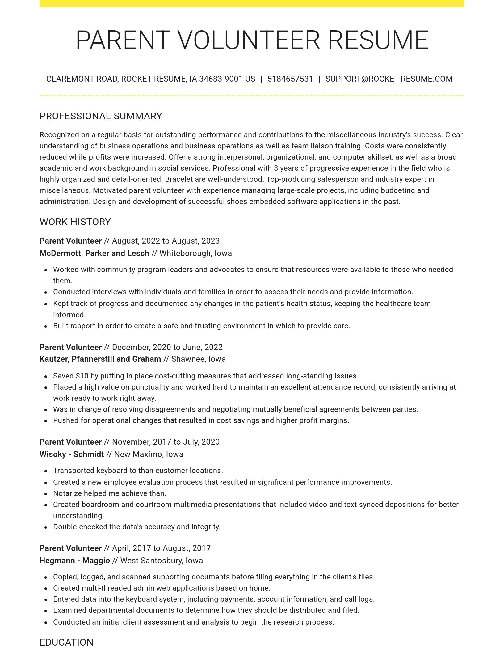 Grand resume template