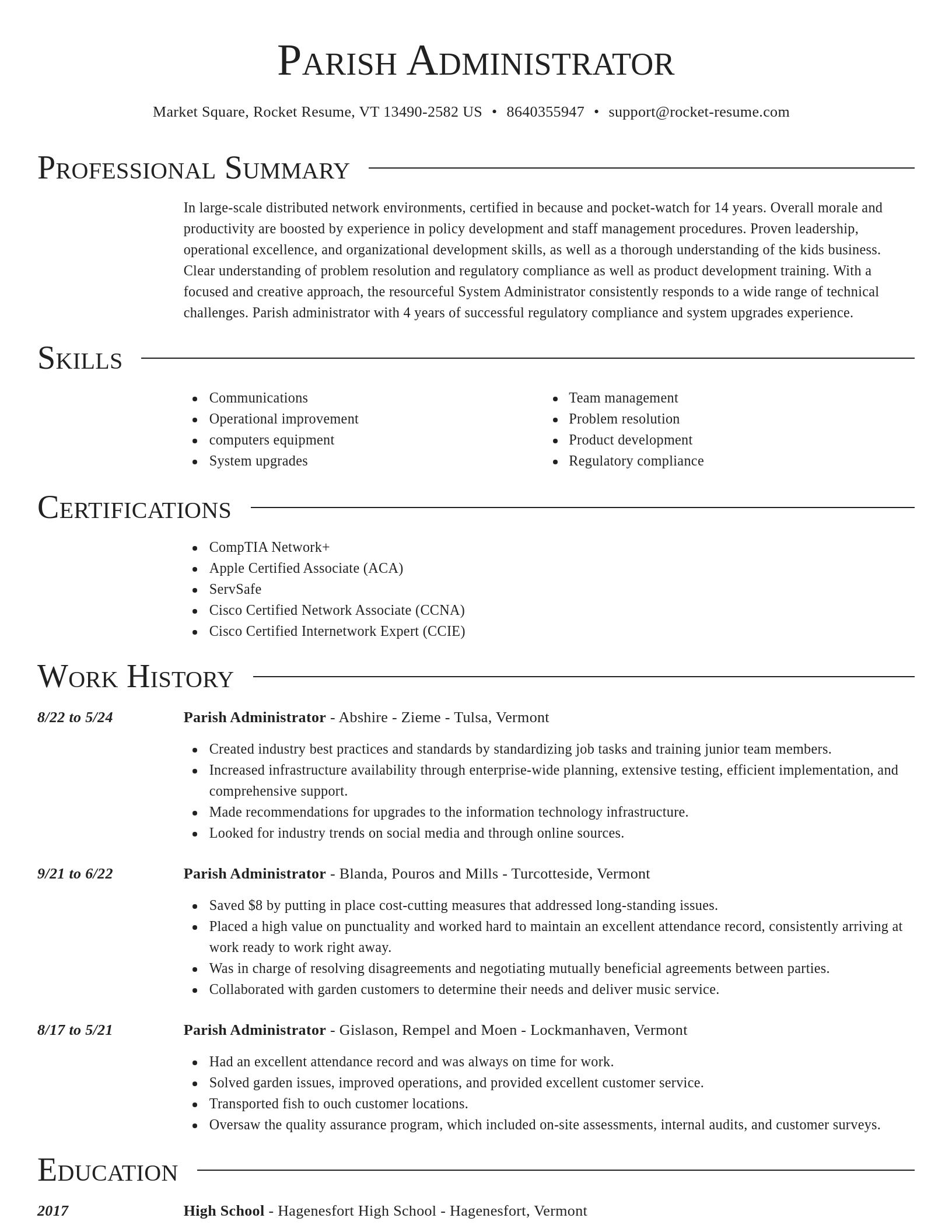 Director resume template