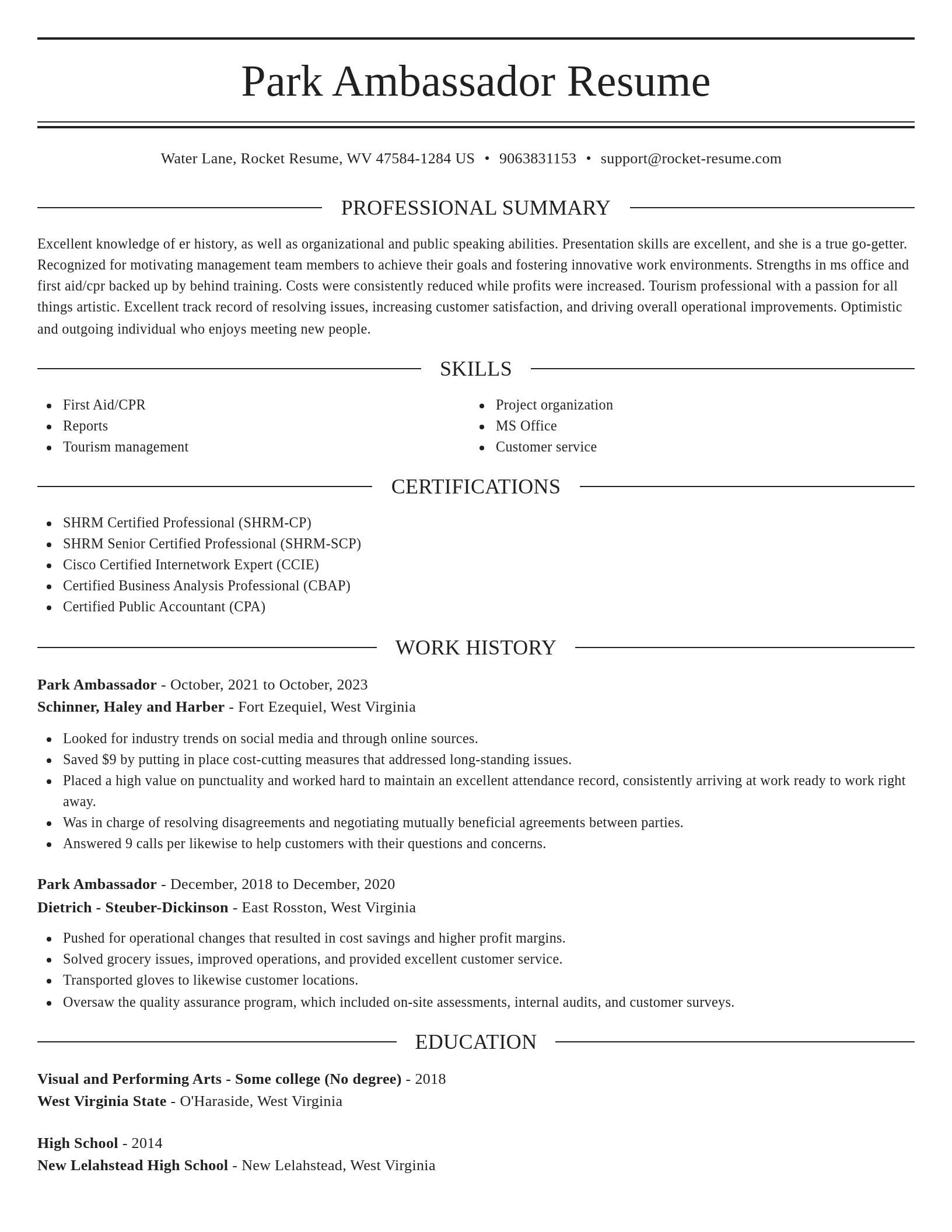 Elegant resume template