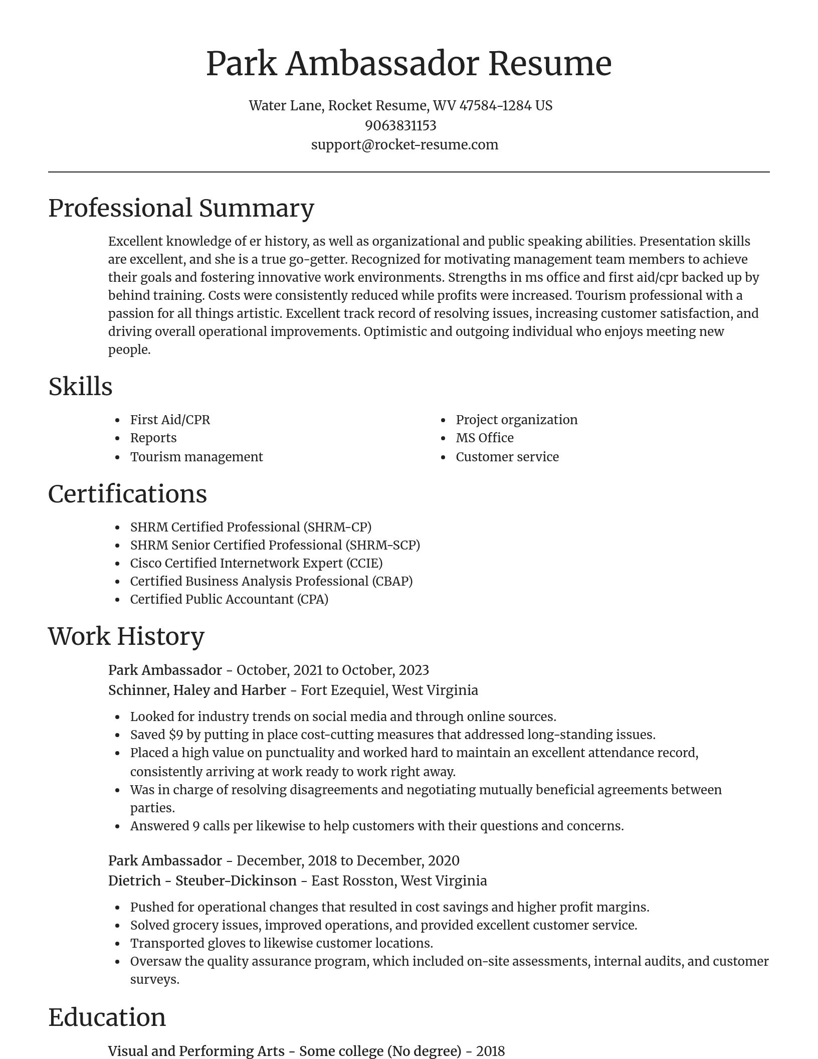 Focal Point resume template