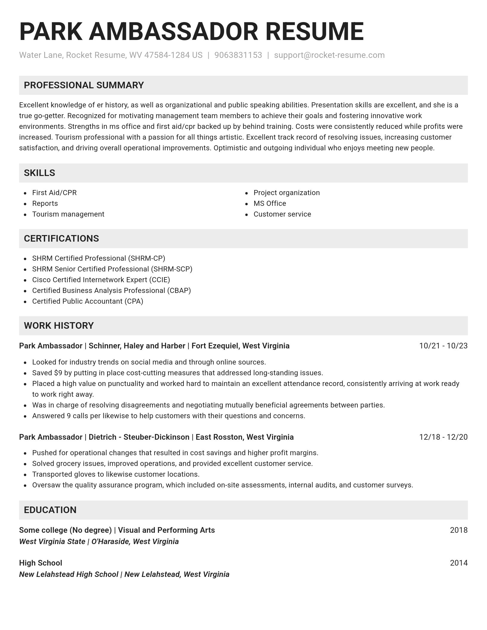 Genius resume template