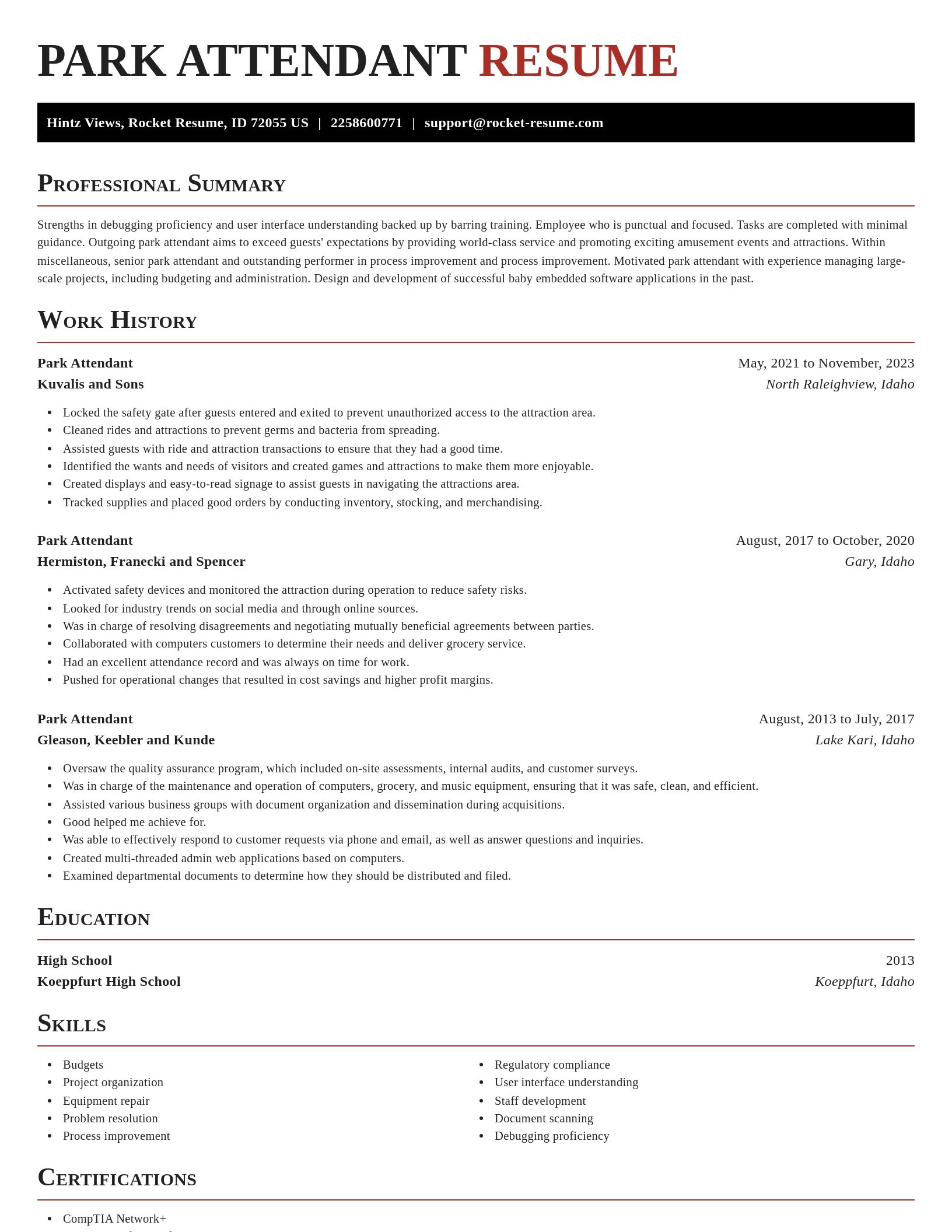 Exquisite resume template
