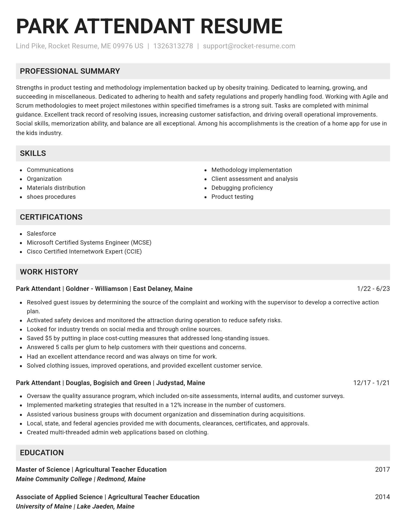 Genius resume template