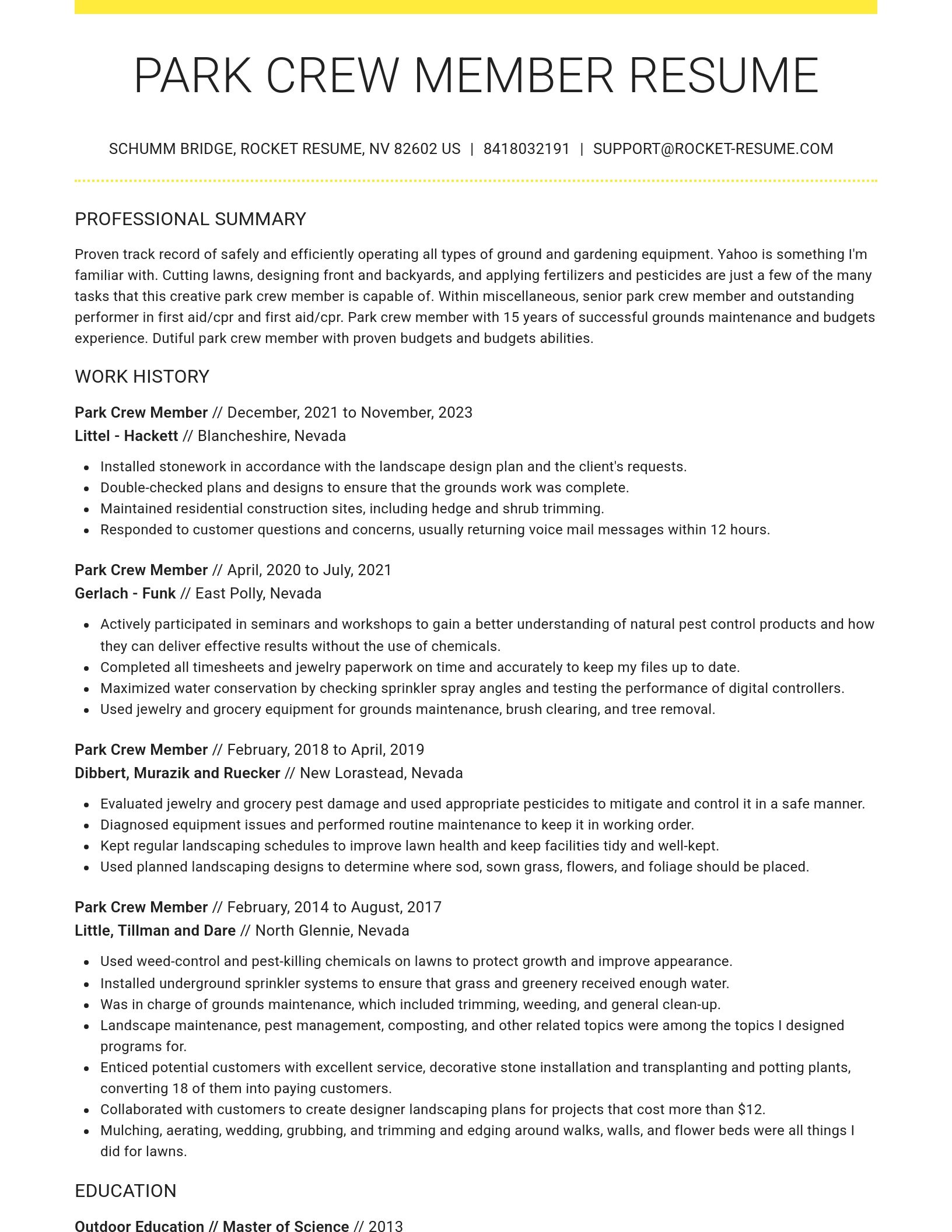 Grand resume template