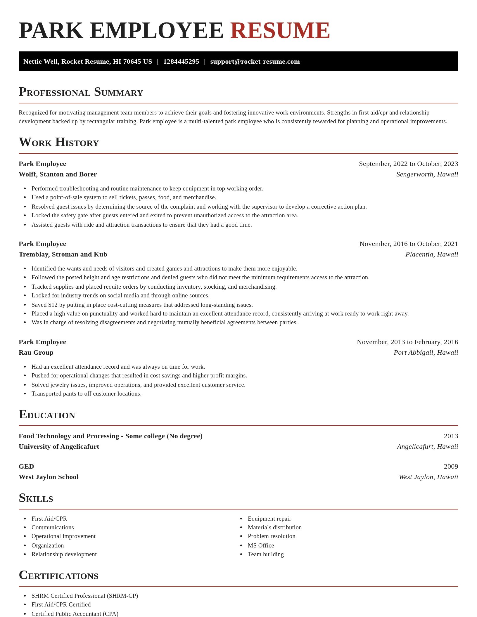 Exquisite resume template