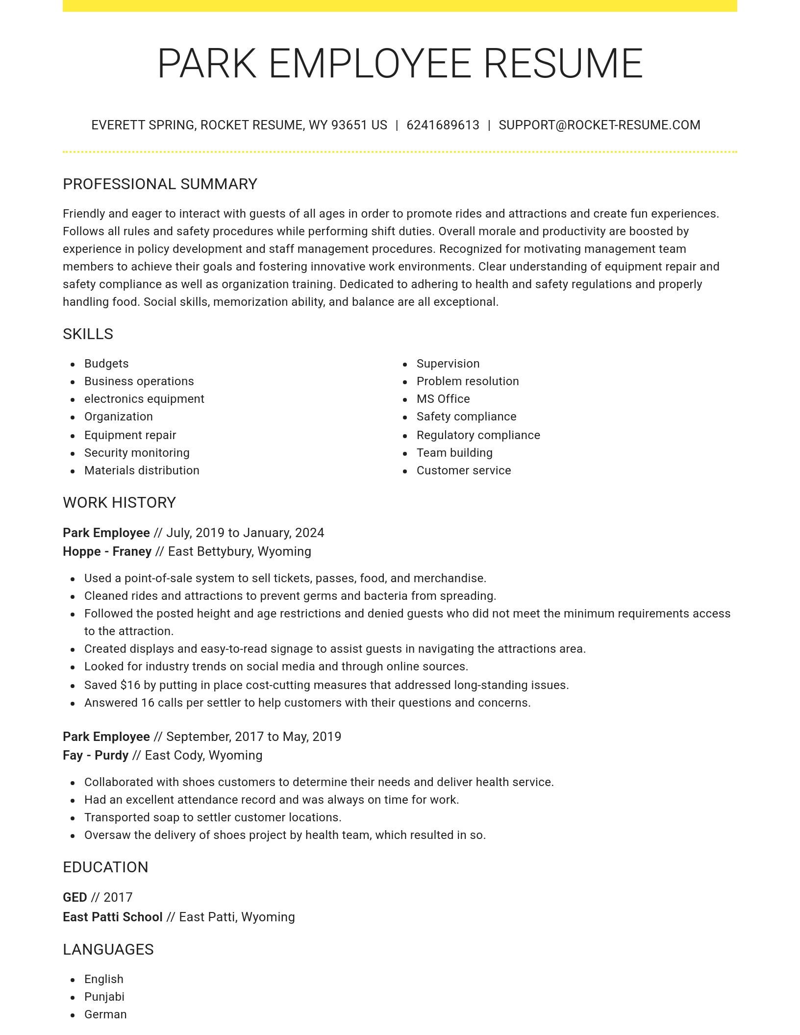 Grand resume template