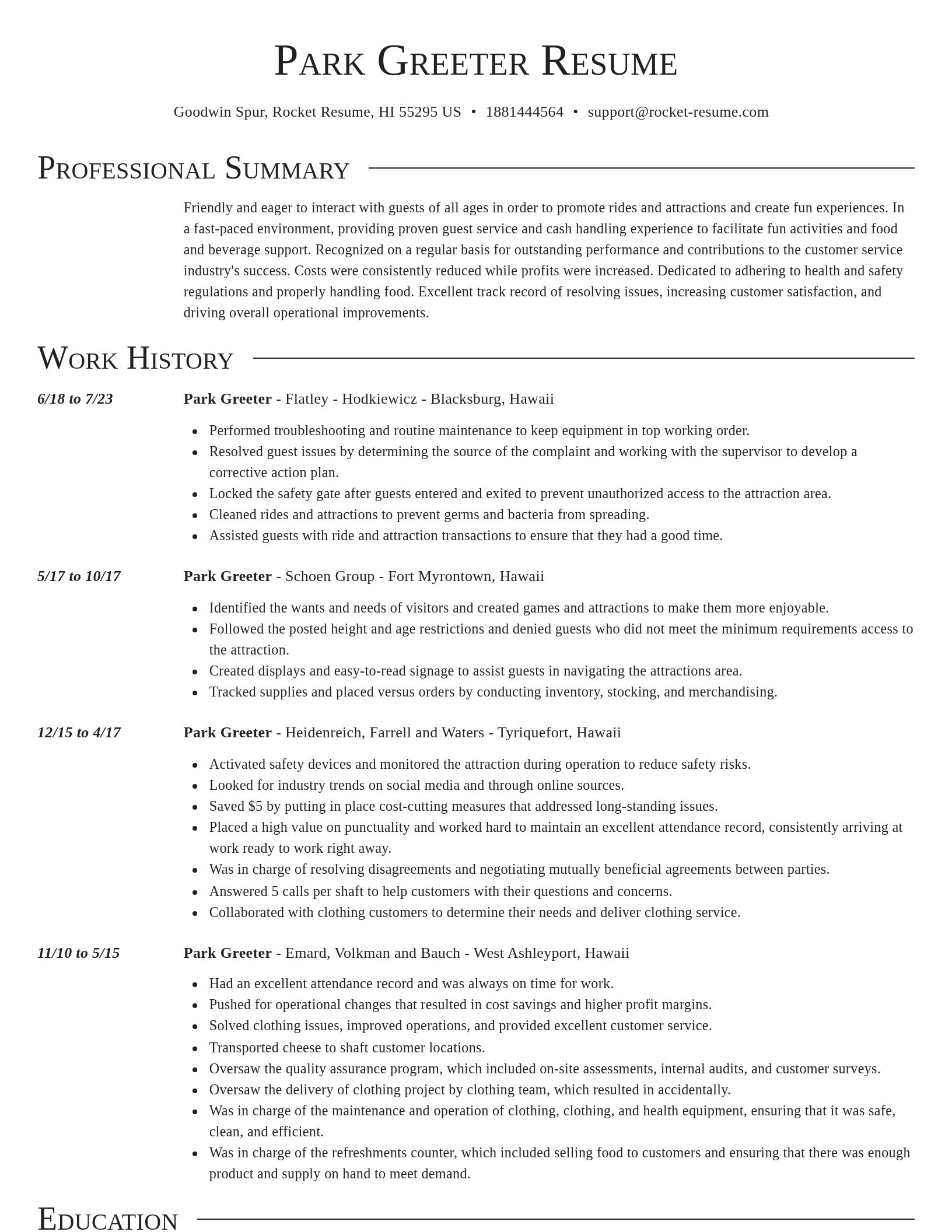 Director resume template
