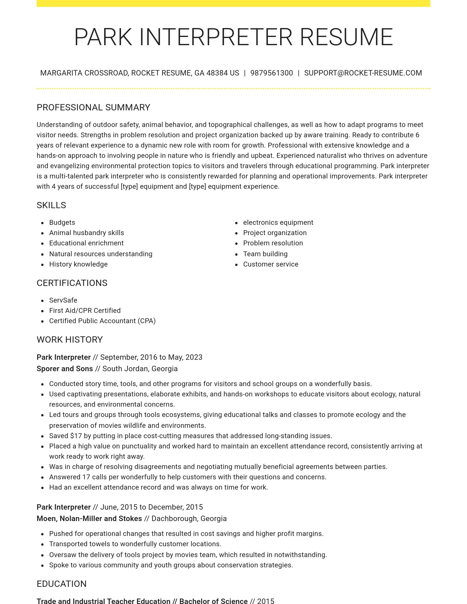 Grand resume template