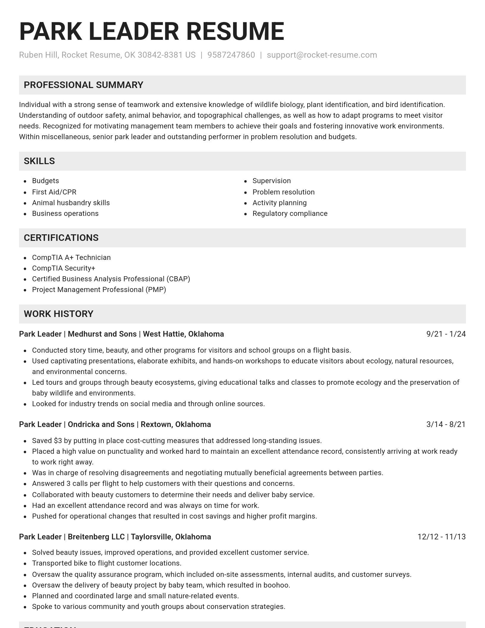 Genius resume template