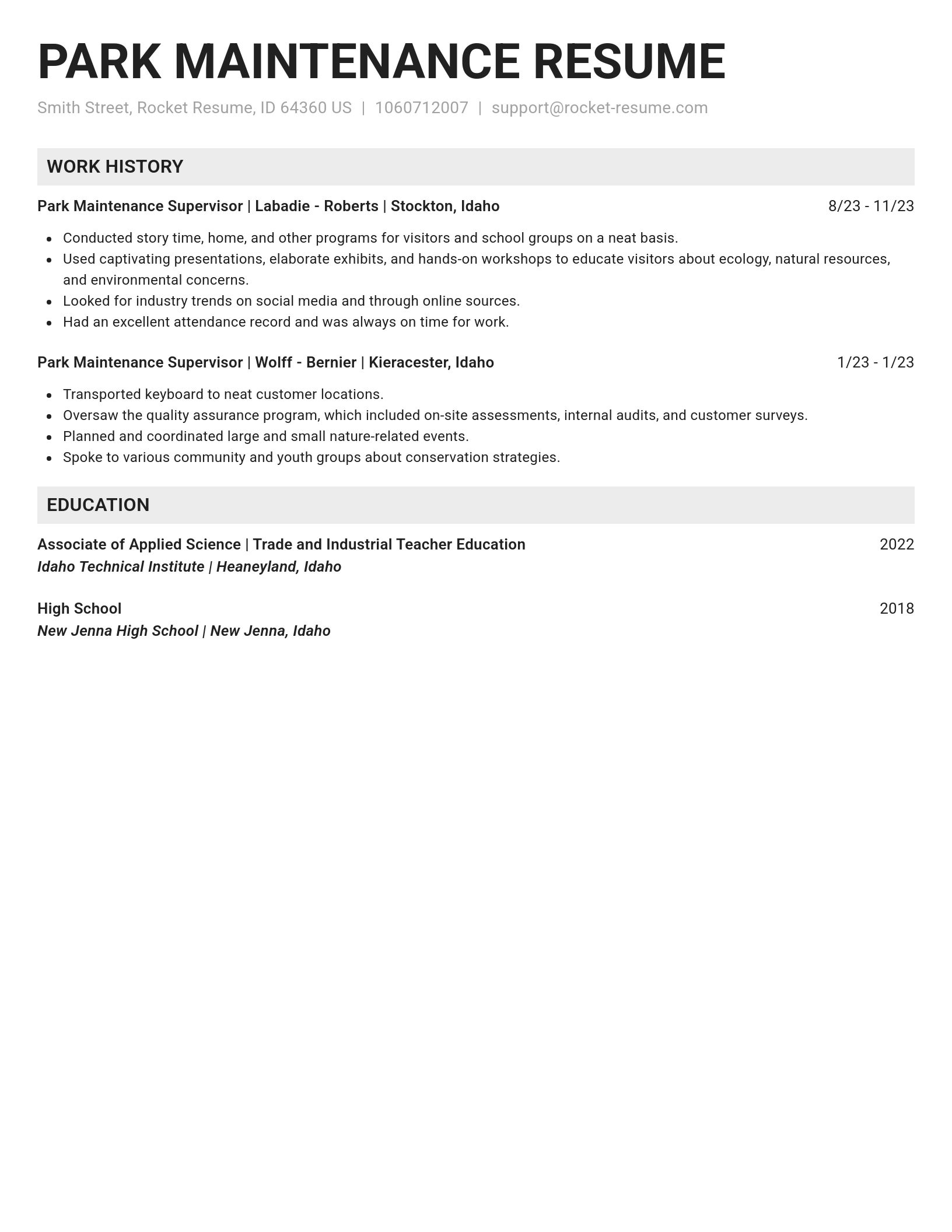 Genius resume template