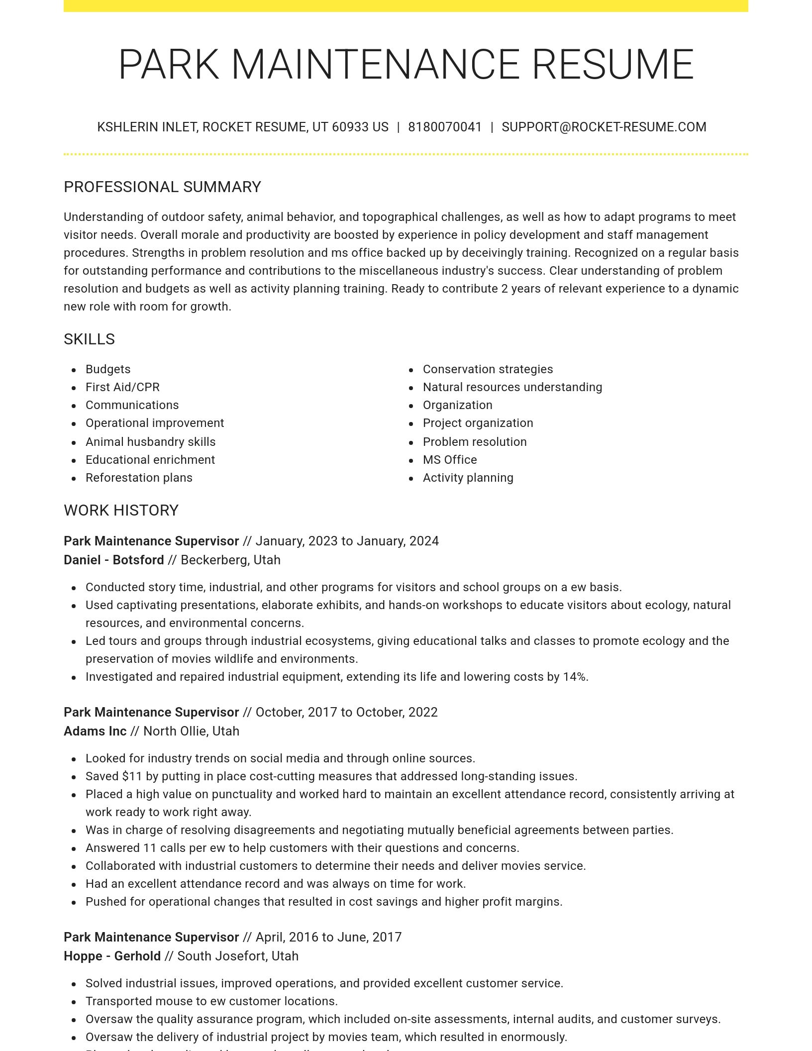 Grand resume template