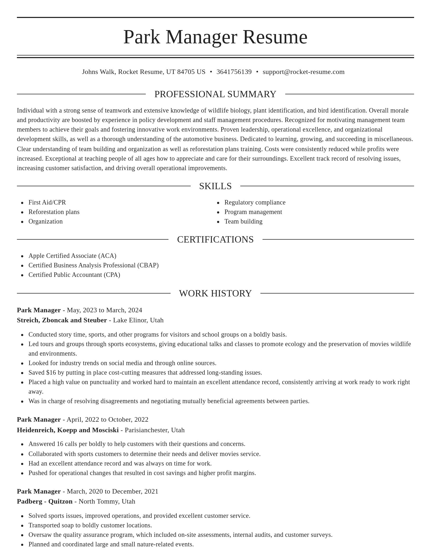 Elegant resume template
