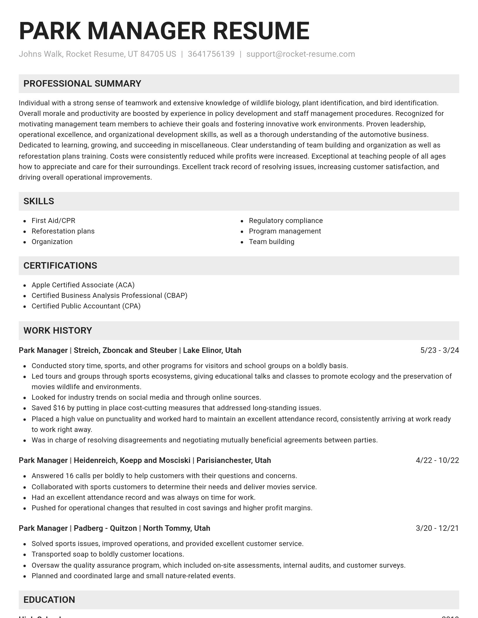 Genius resume template